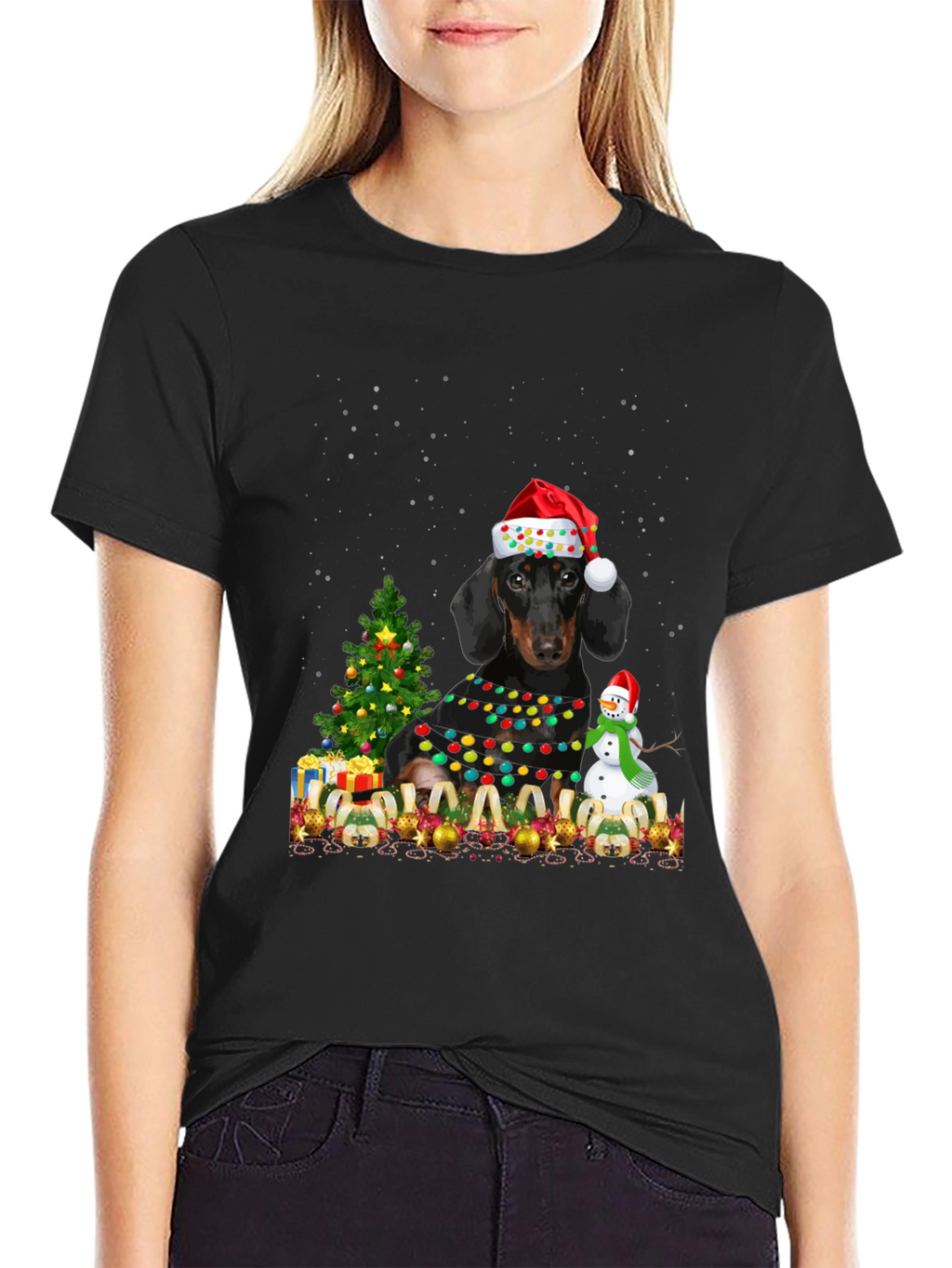 Dachshund Christmas T-Shirt - Holiday Dog Tee