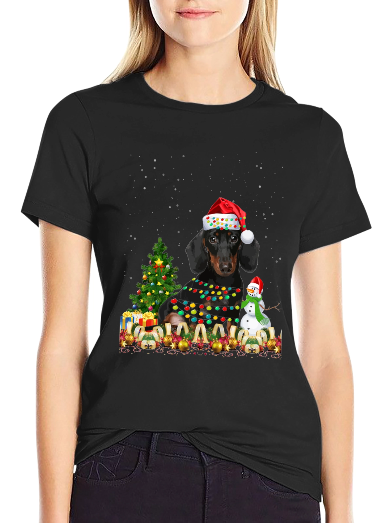 Dachshund Christmas T-Shirt - Holiday Dog Tee
