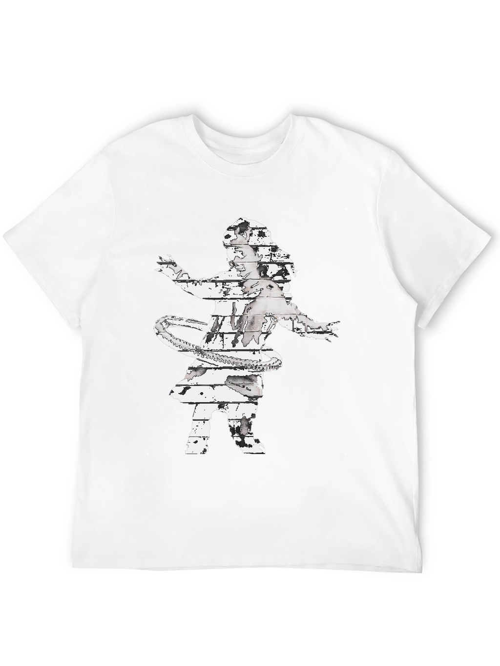 Abstract Hula Girl Graphic Tee