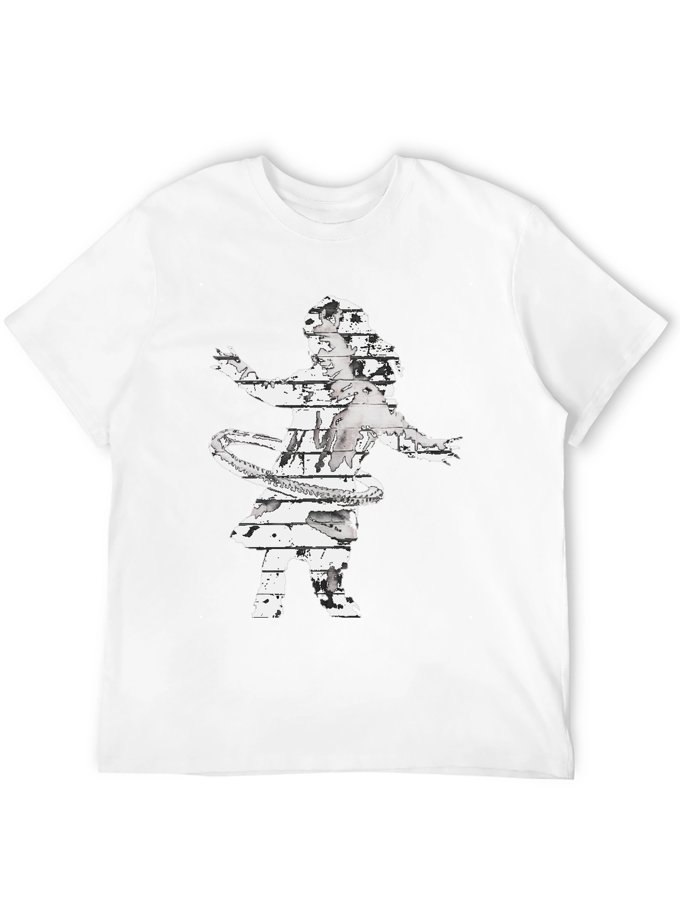 Abstract Hula Girl Graphic Tee