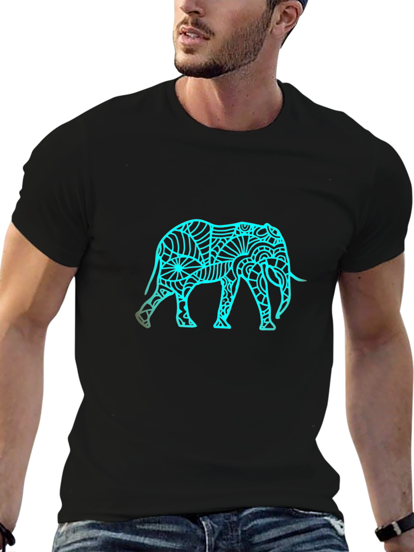 Elephant Graphic Tee - Black