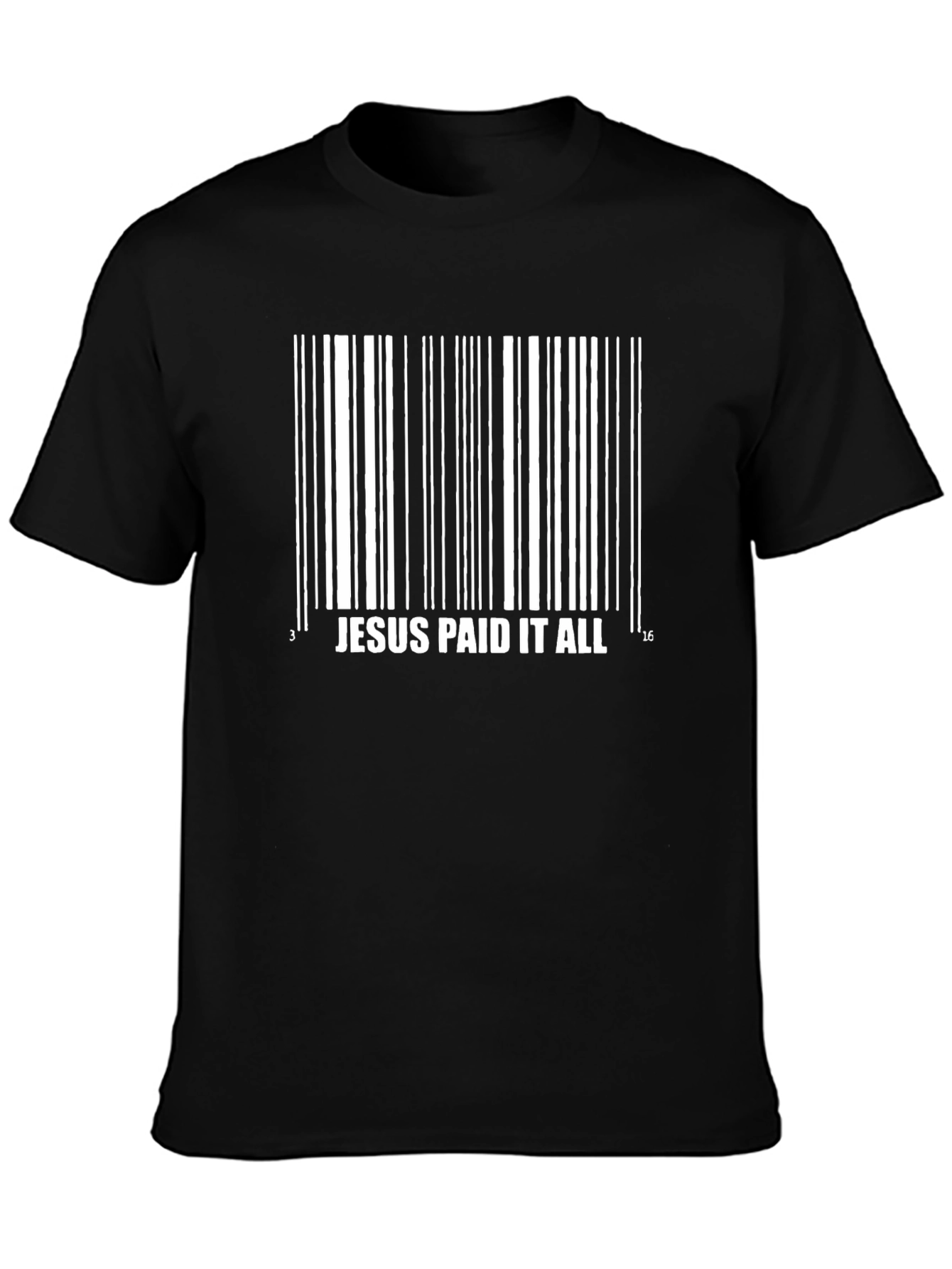 Jesus Paid It All Barcode T-Shirt - Christian Apparel