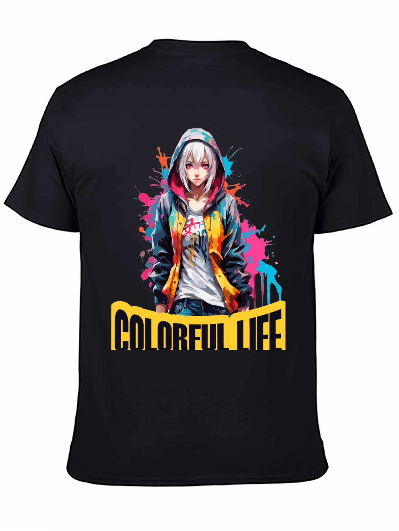 Colorful Life Anime Graphic T-Shirt