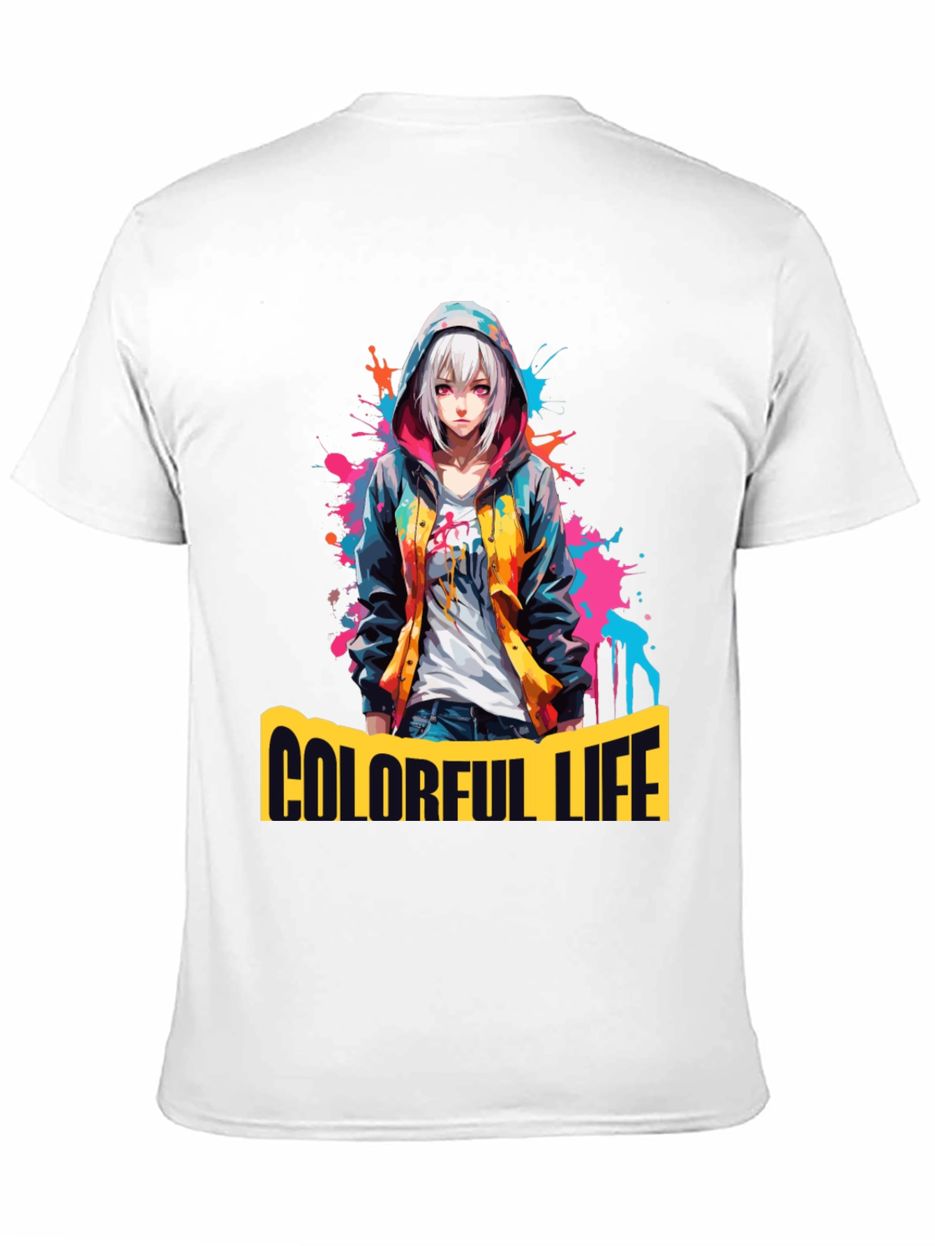 Colorful Life Anime Graphic T-Shirt
