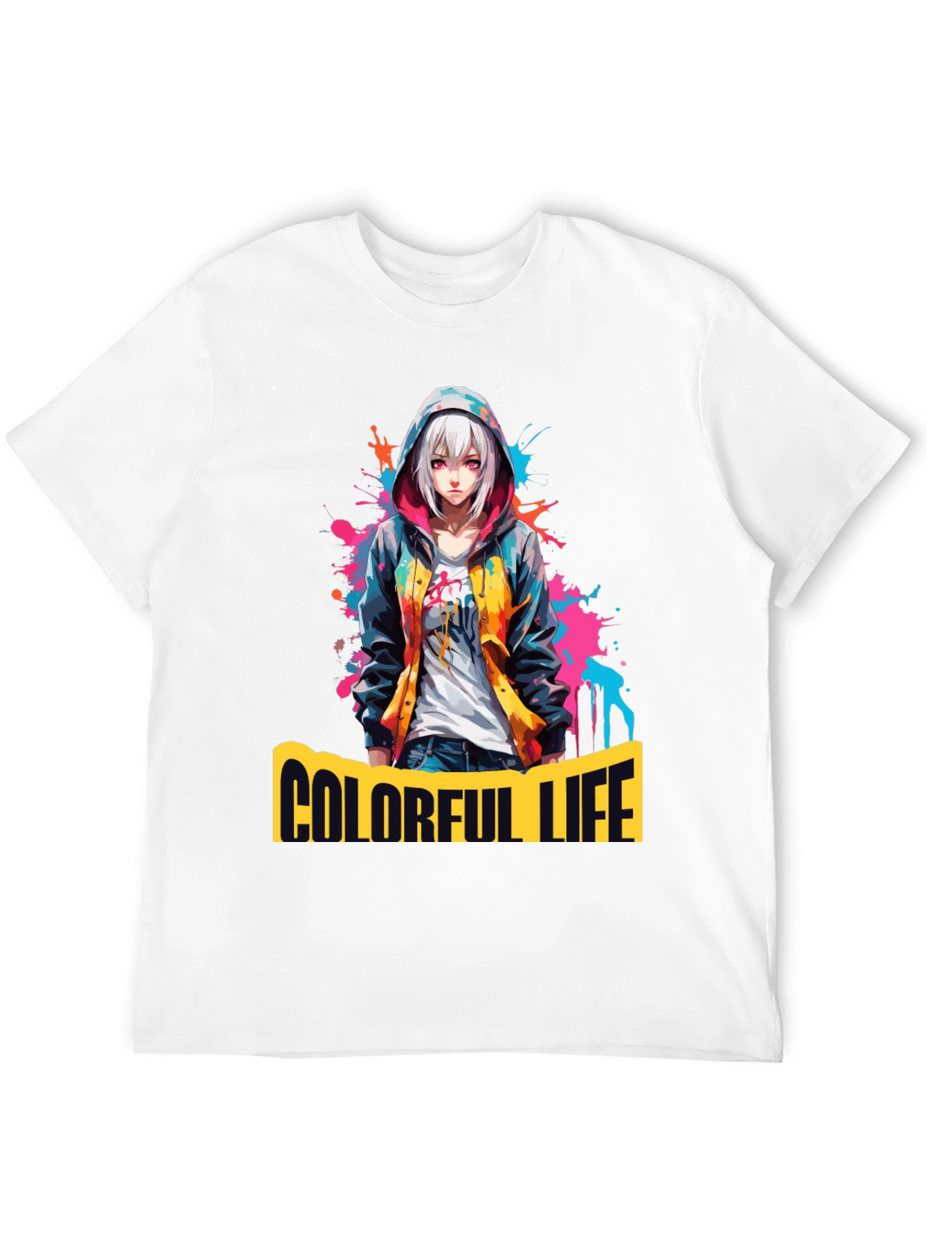 Colorful Life Anime Graphic T-Shirt