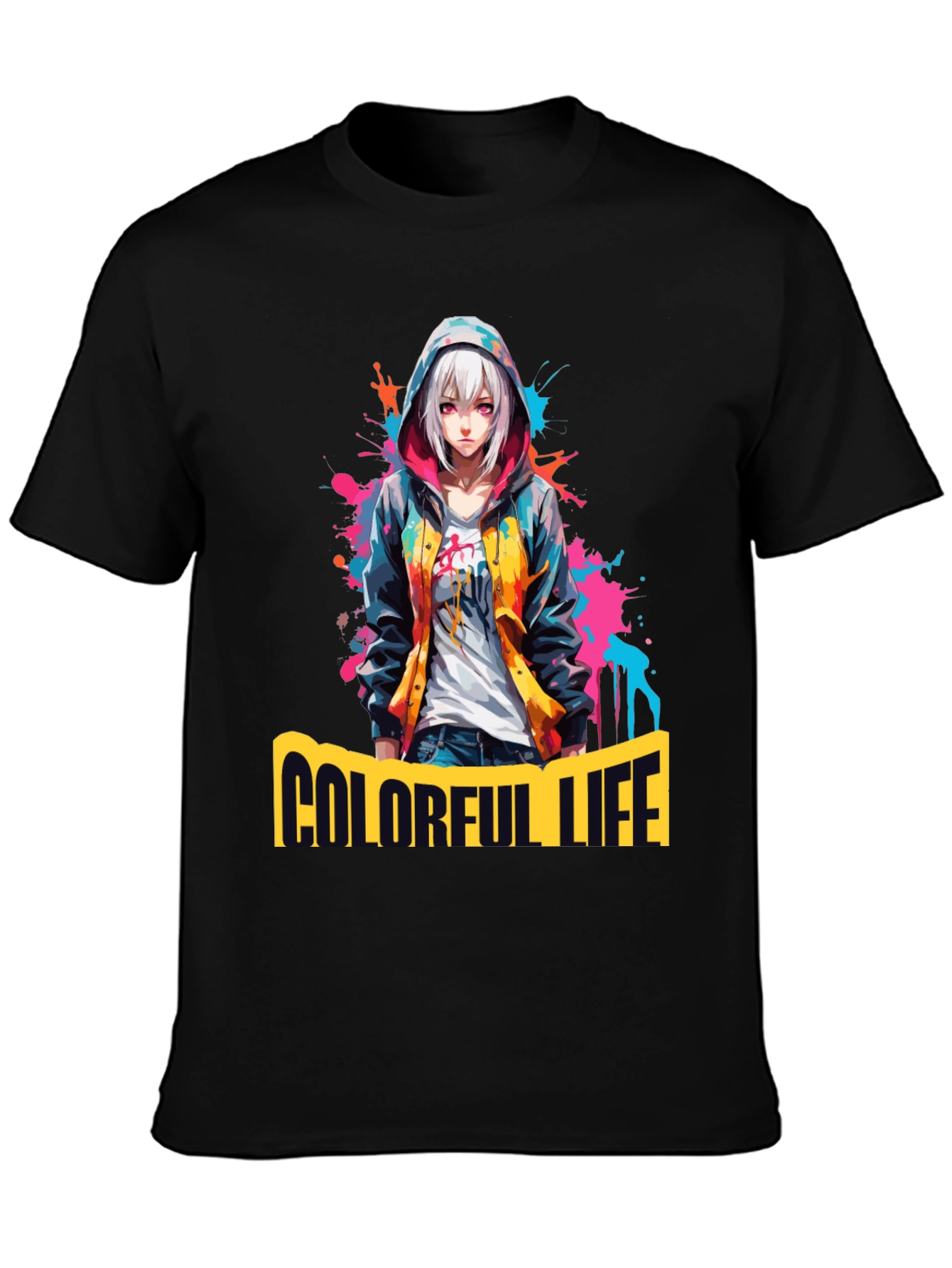 Colorful Life Anime Graphic T-Shirt