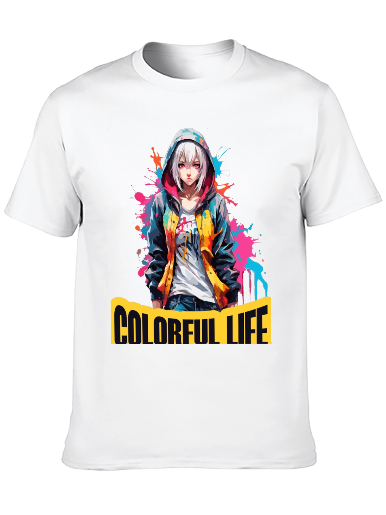 Colorful Life Anime Graphic T-Shirt