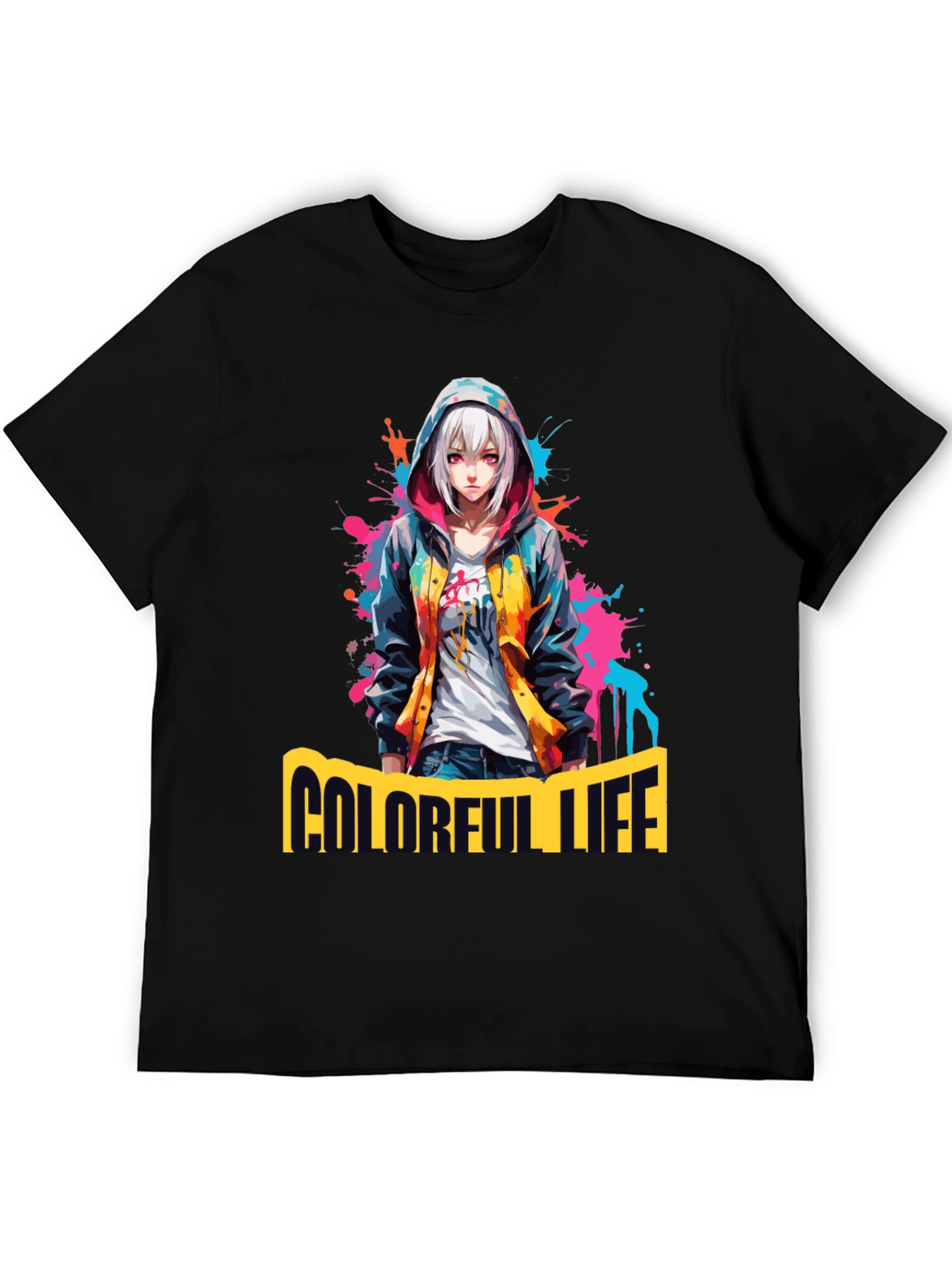 Colorful Life Anime Graphic T-Shirt