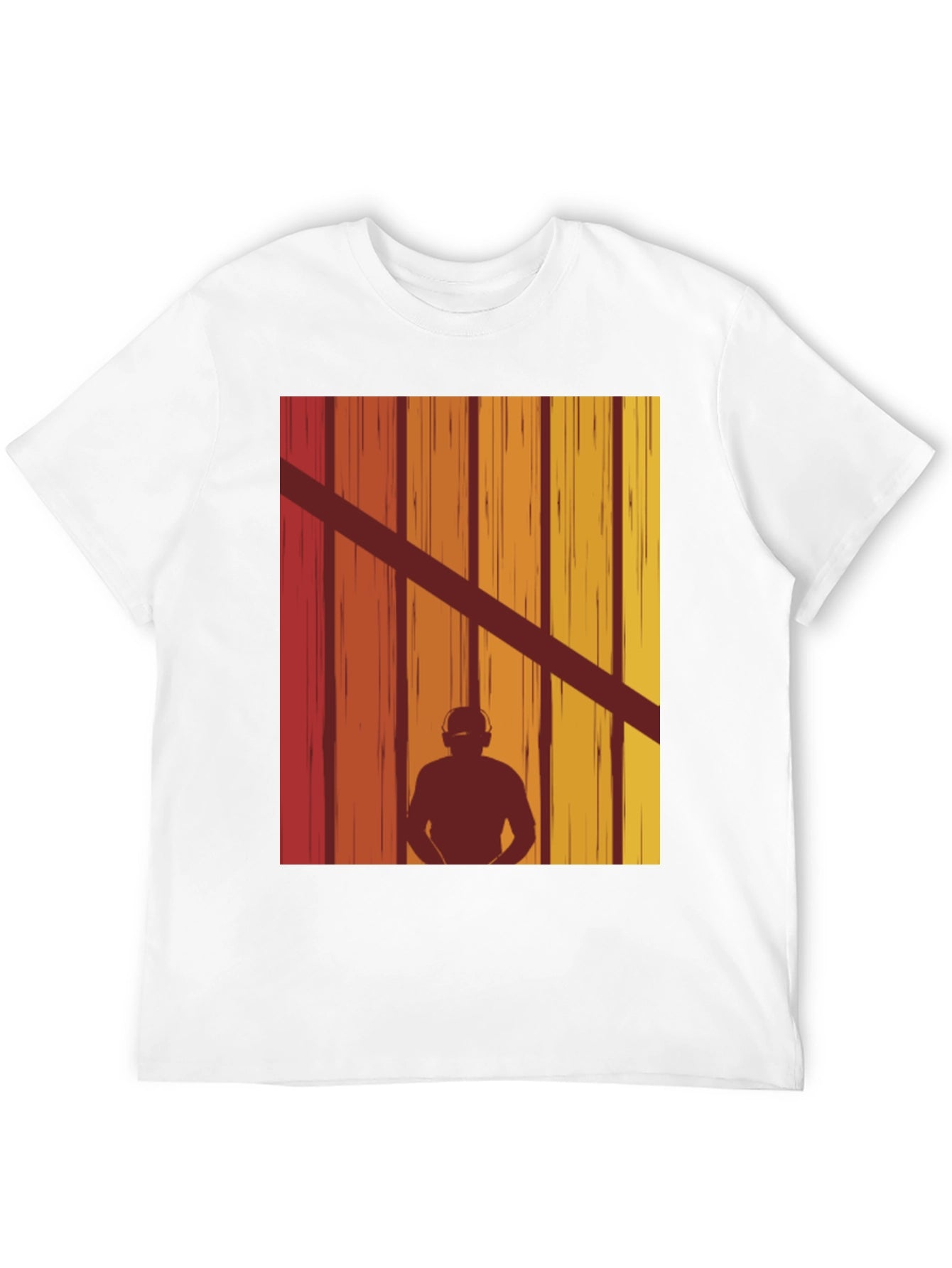 Retro DJ Silhouette Graphic T-Shirt