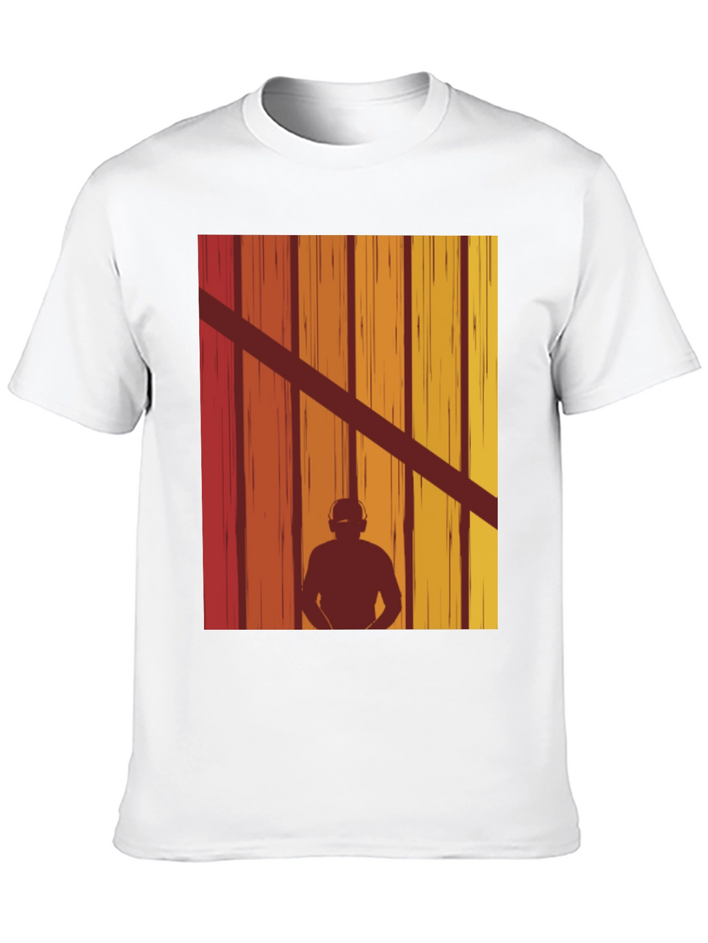 Retro DJ Silhouette Graphic T-Shirt