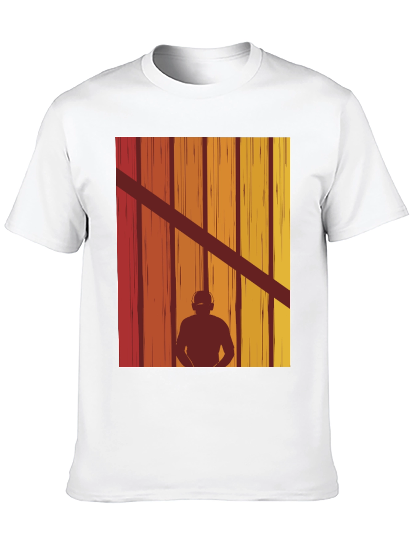 Retro DJ Silhouette Graphic T-Shirt