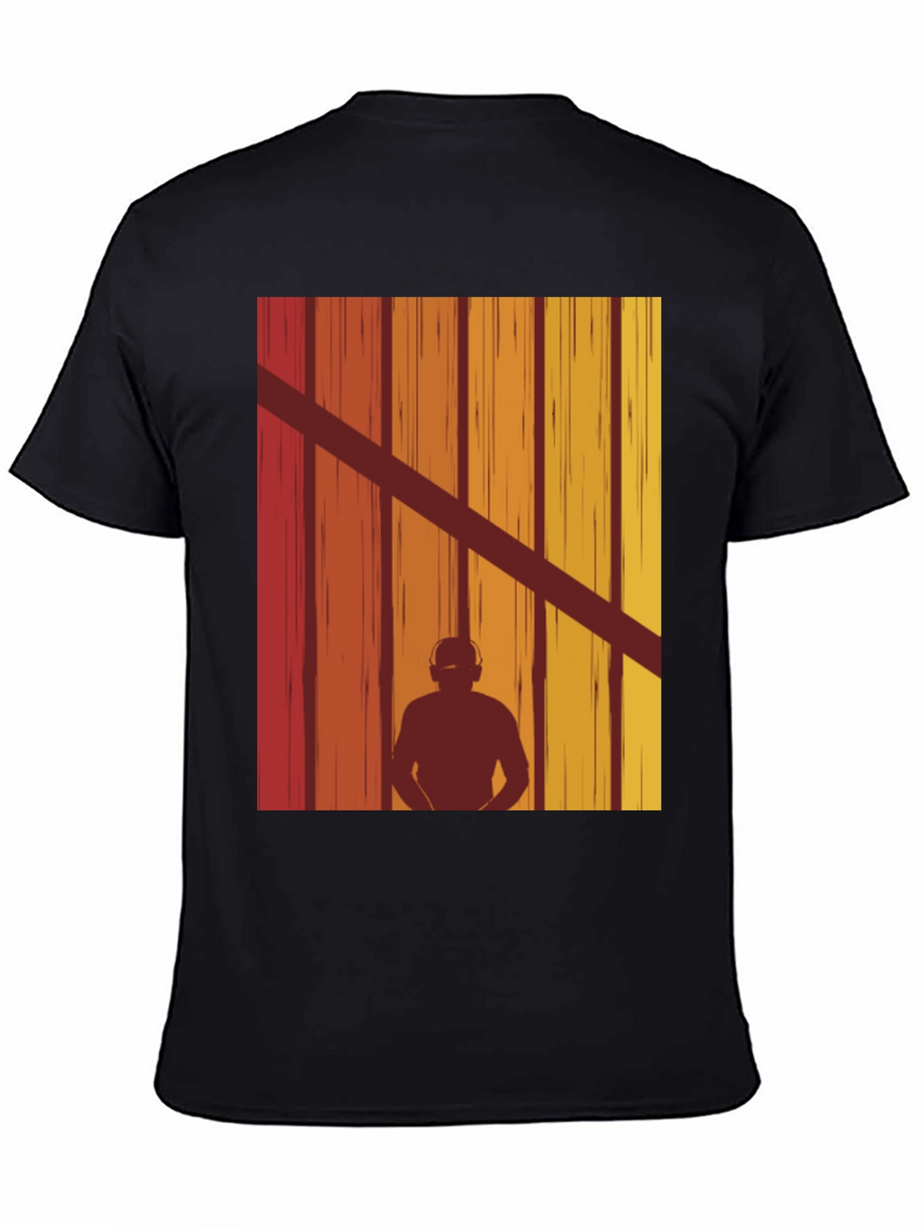 Retro DJ Silhouette Graphic T-Shirt