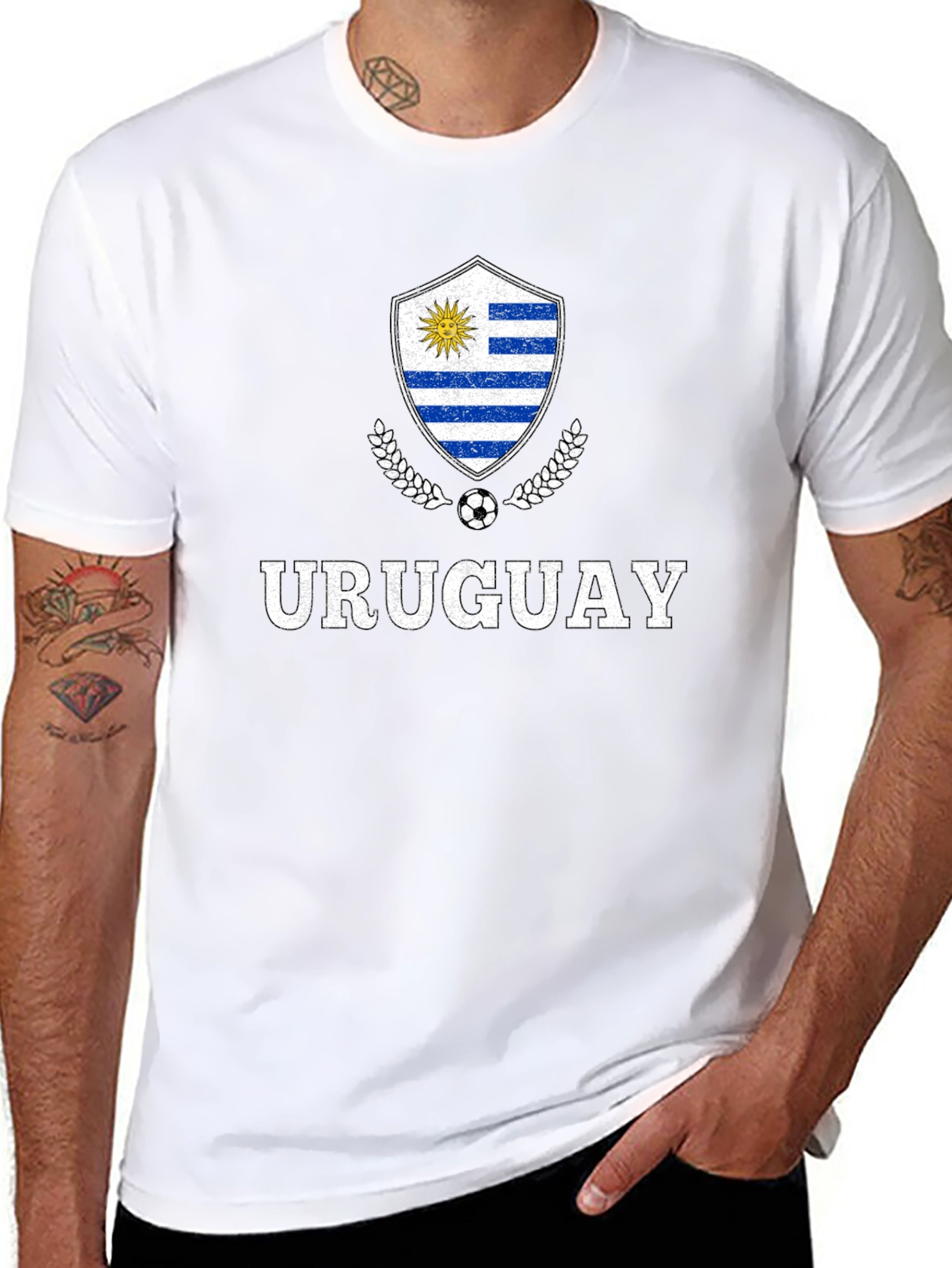 Uruguay Soccer Fan T-Shirt Black