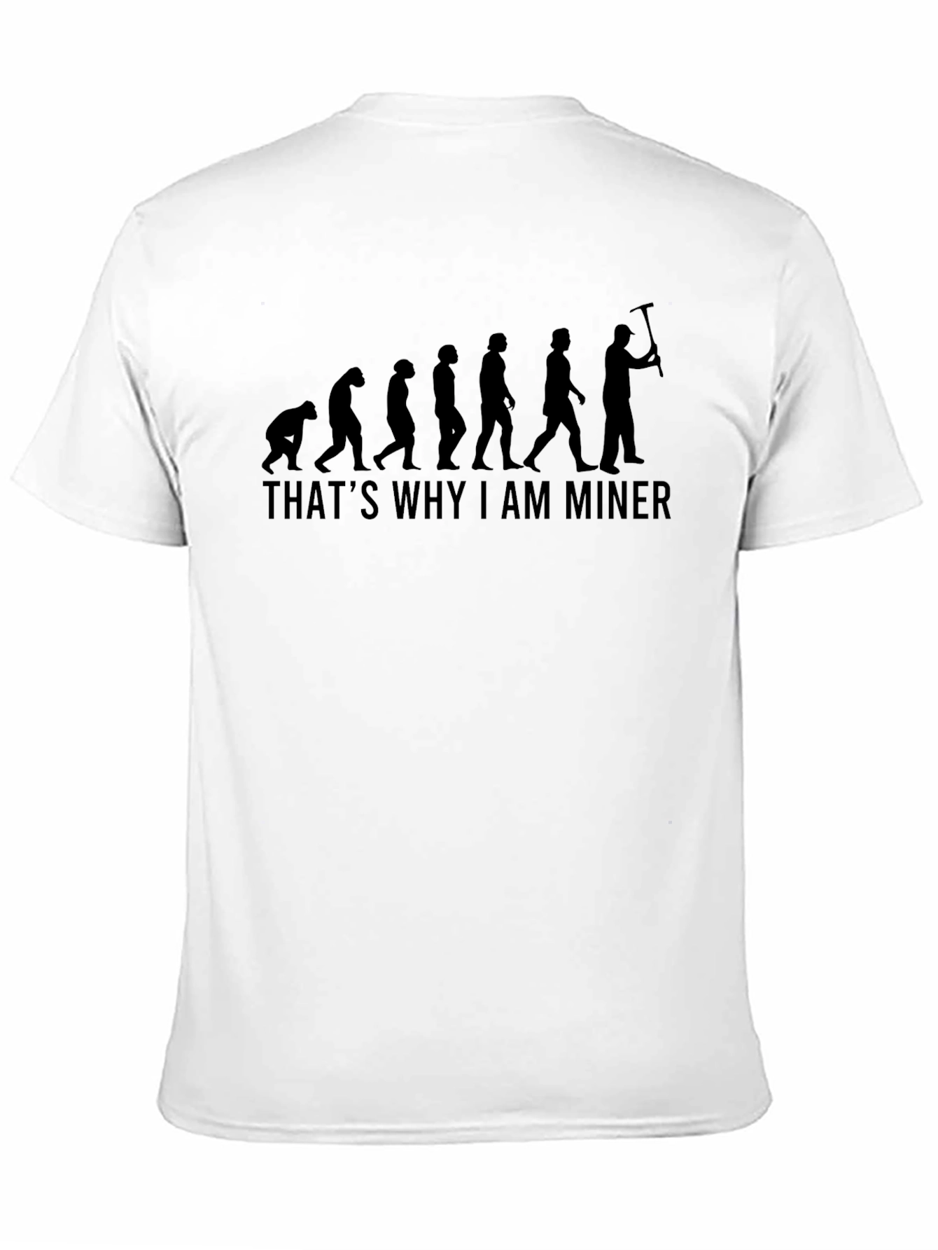 Evolution of a Miner T-Shirt - Funny Graphic Tee