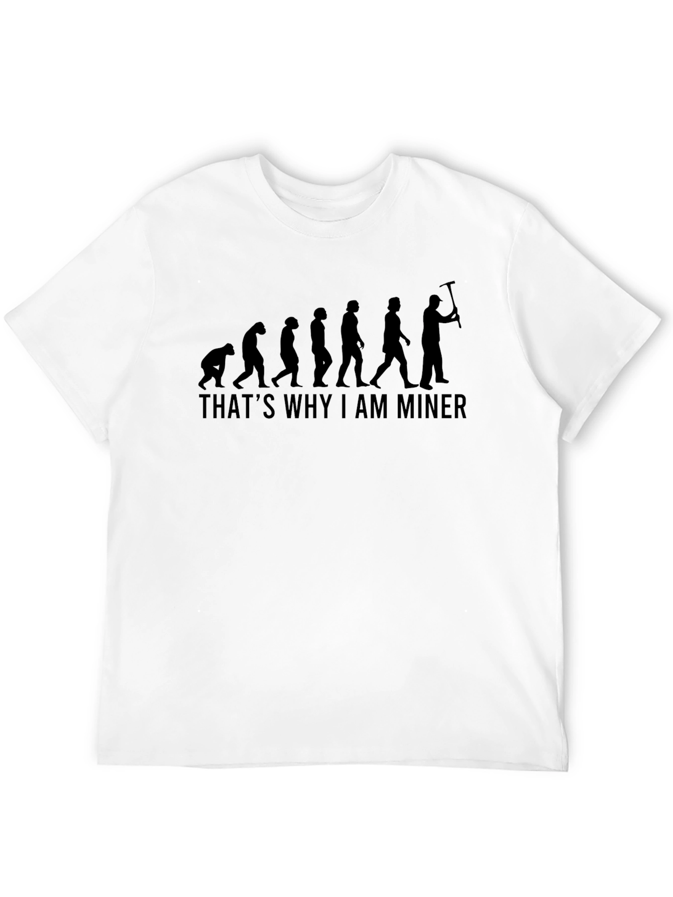 Evolution of a Miner T-Shirt - Funny Graphic Tee