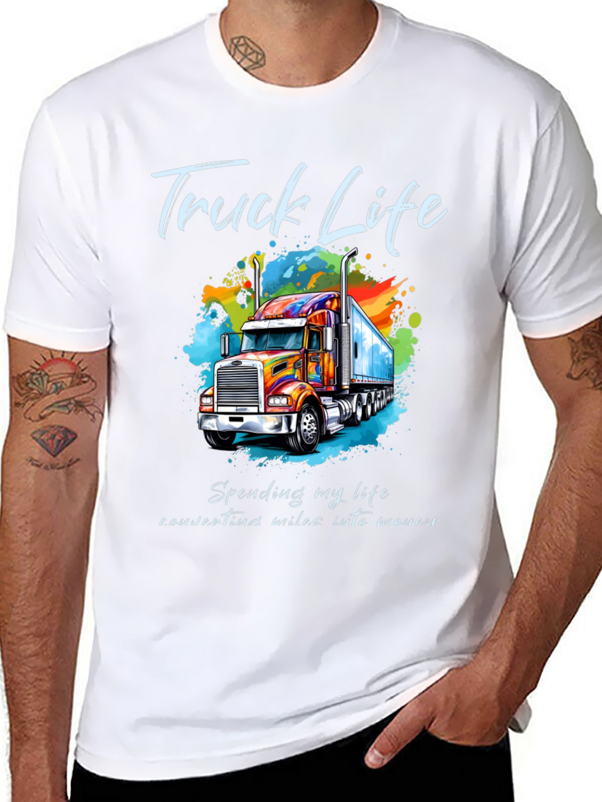 Truck Life Tee - Colorful Trucker T-Shirt