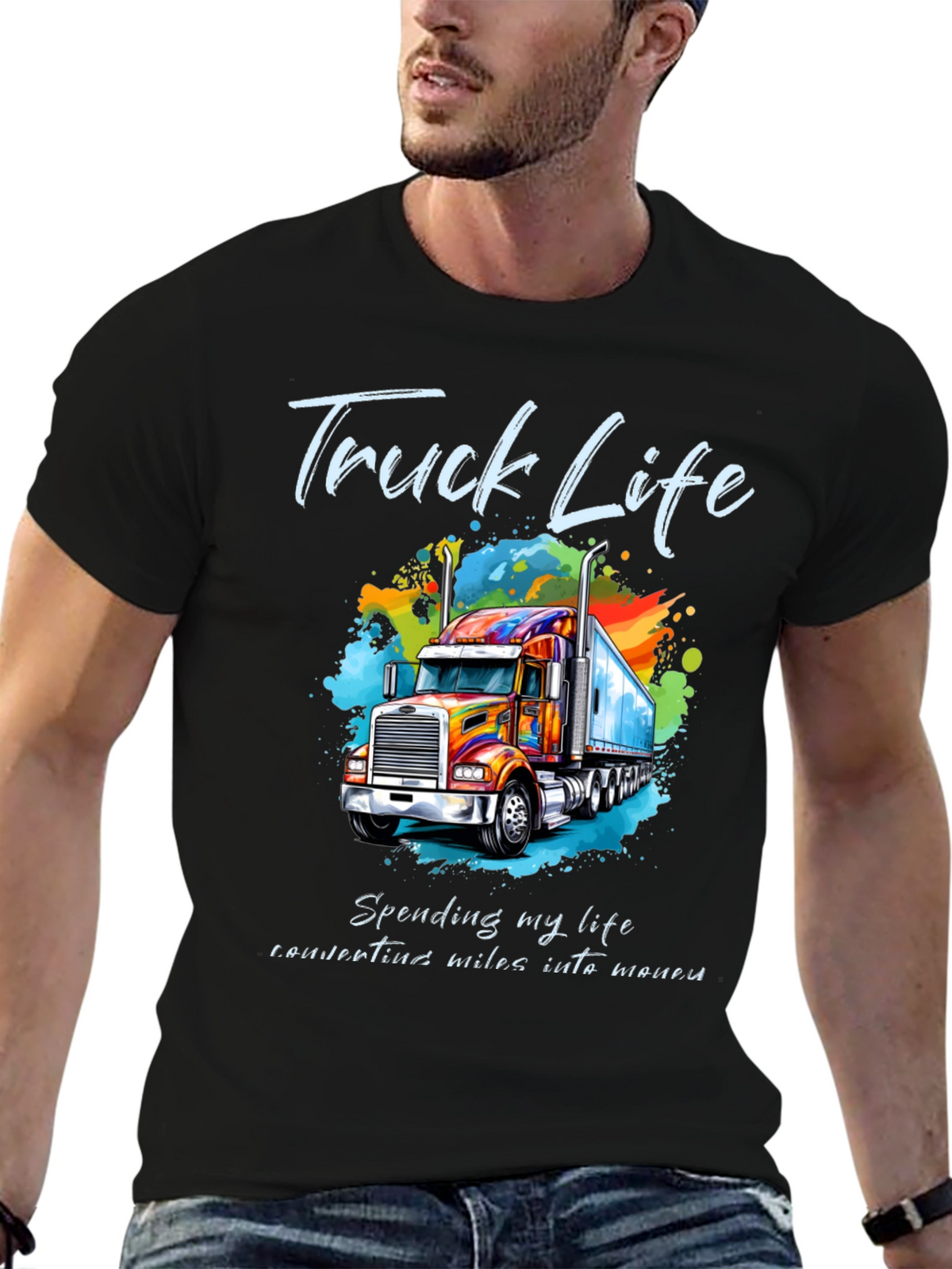 Truck Life Tee - Colorful Trucker T-Shirt