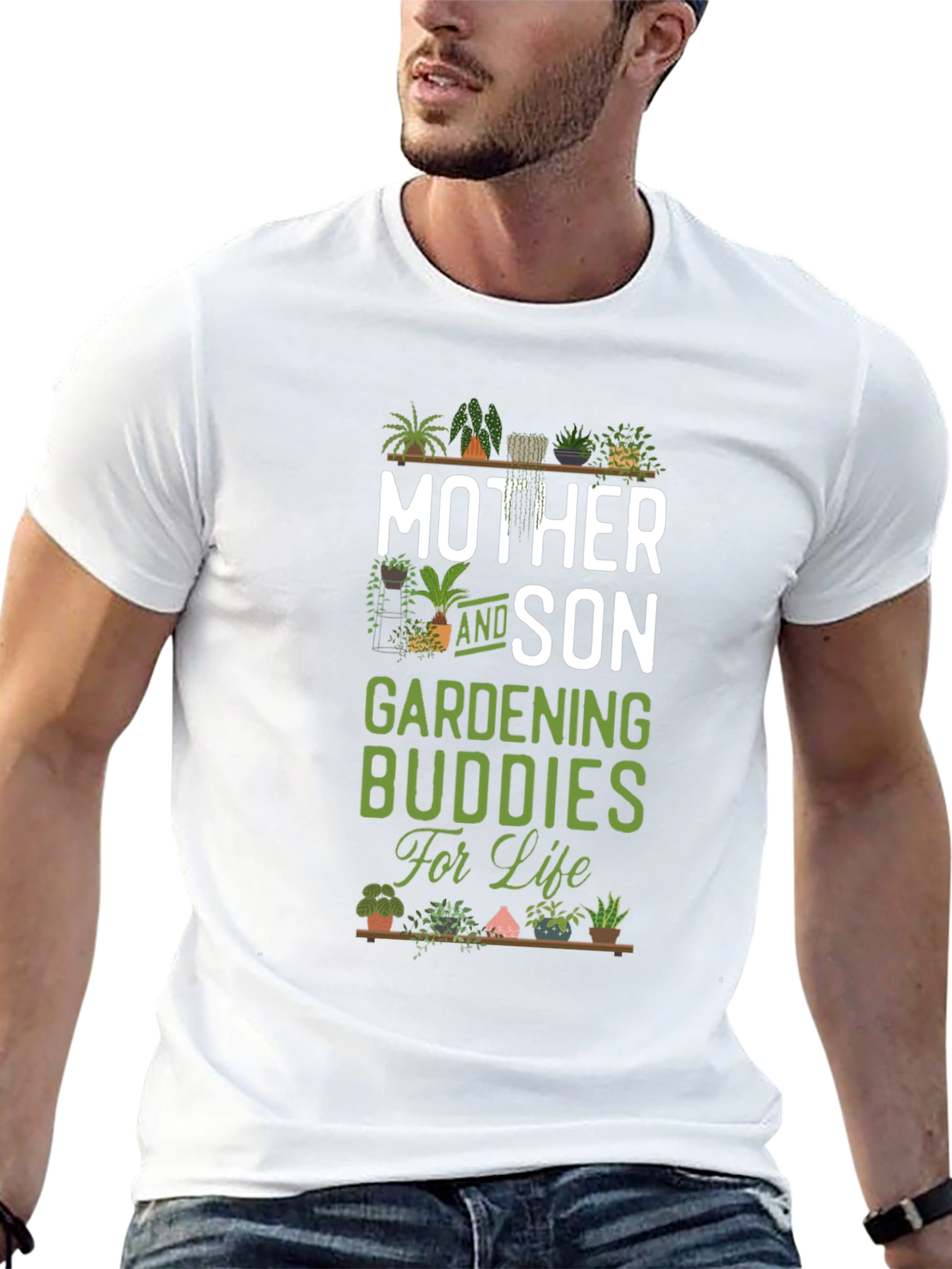 Mother and Son Gardening Buddies T-Shirt