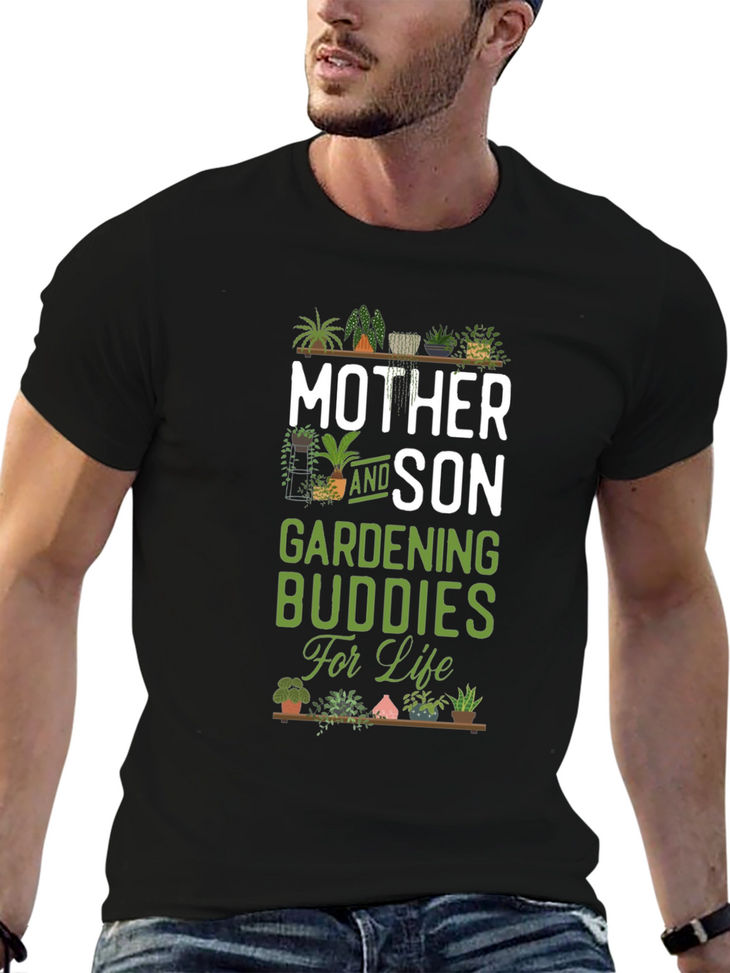 Mother and Son Gardening Buddies T-Shirt