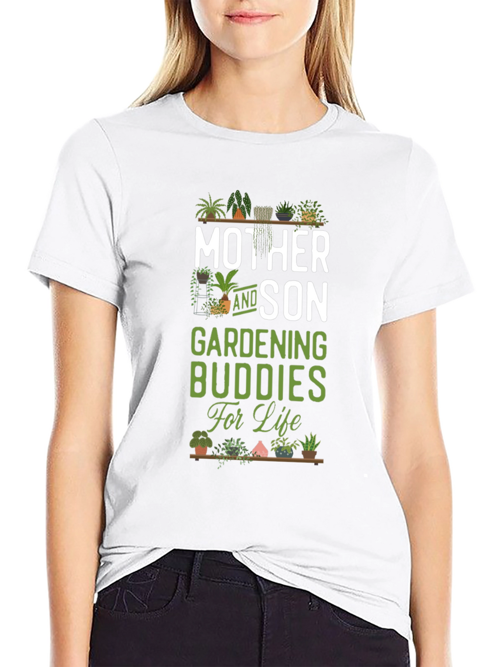 Mother and Son Gardening Buddies T-Shirt
