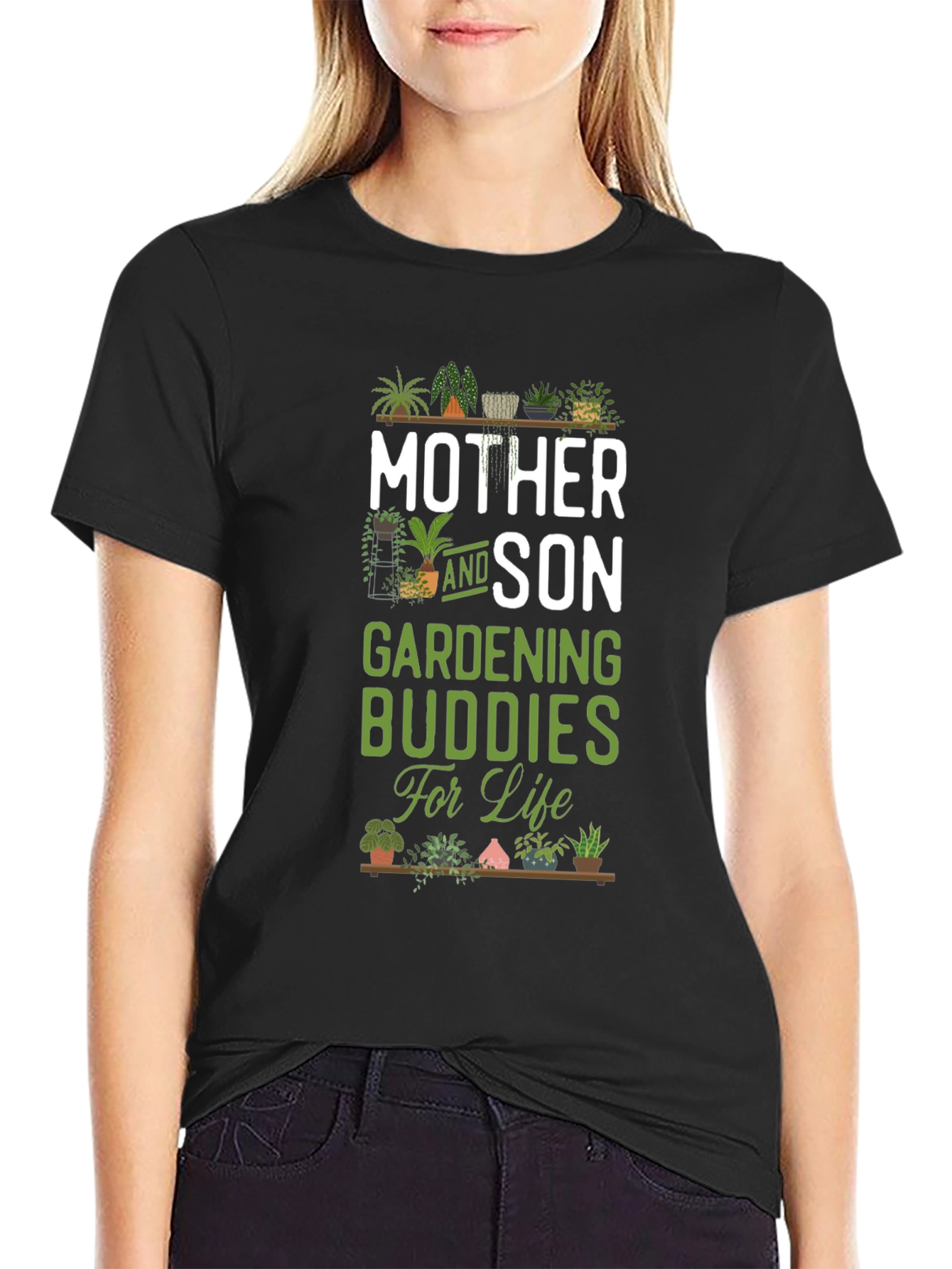 Mother and Son Gardening Buddies T-Shirt