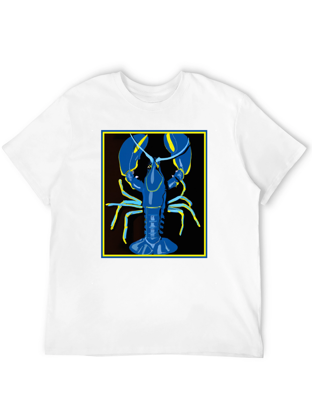 Blue Lobster Graphic Tee - Quirky Fashion