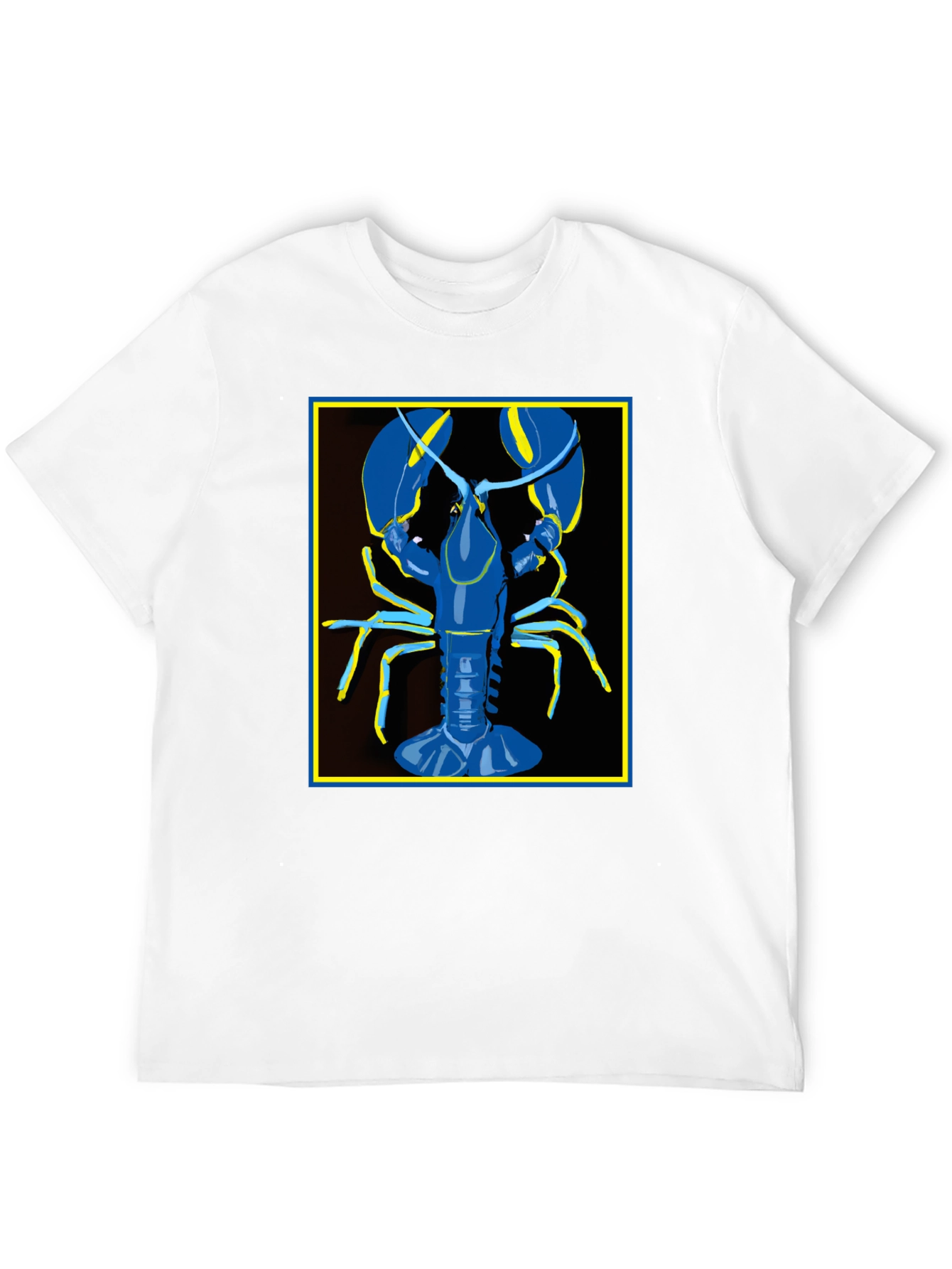 Blue Lobster Graphic Tee - Quirky Fashion