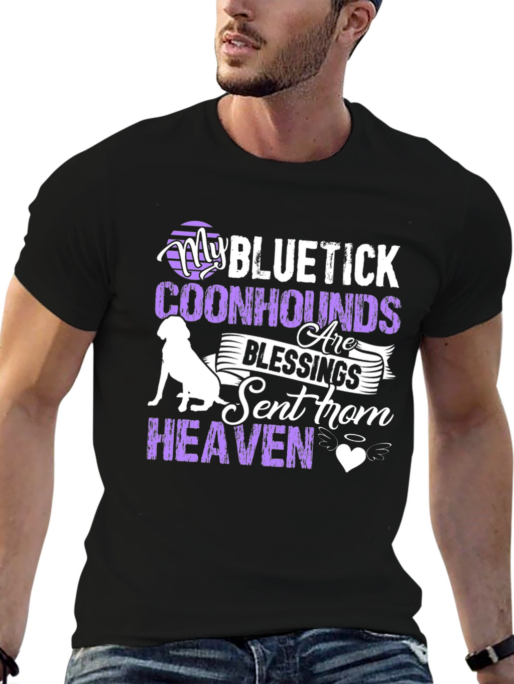 Bluetick Coonhound Blessing Graphic T-Shirt