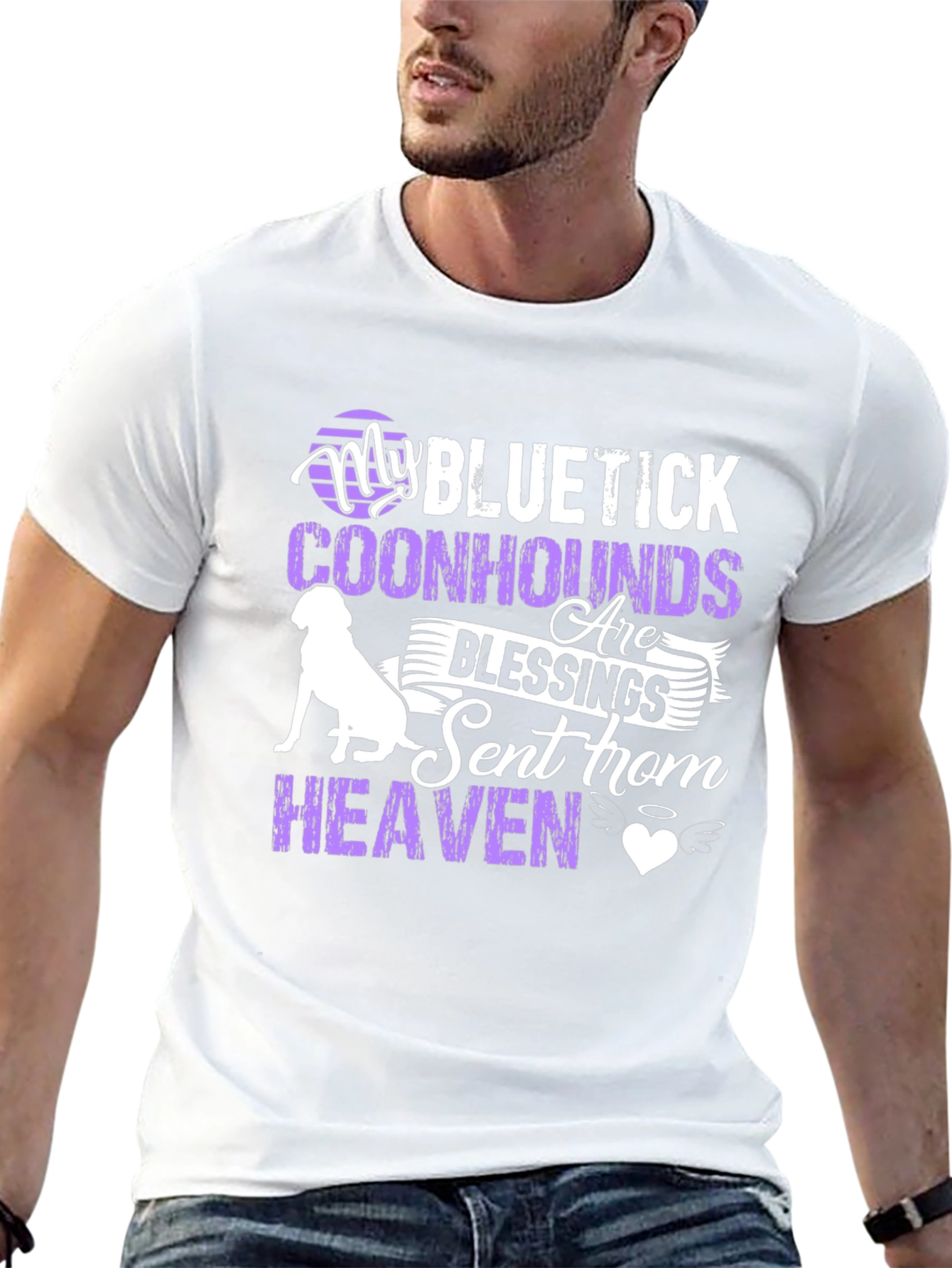 Bluetick Coonhound Blessing Graphic T-Shirt