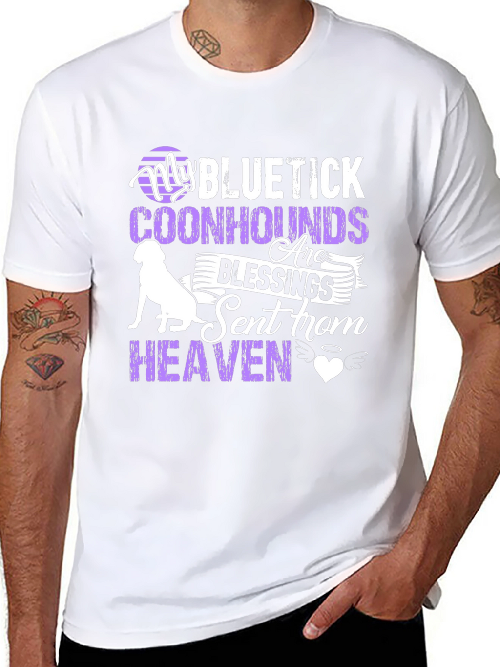 Bluetick Coonhound Blessing Graphic T-Shirt