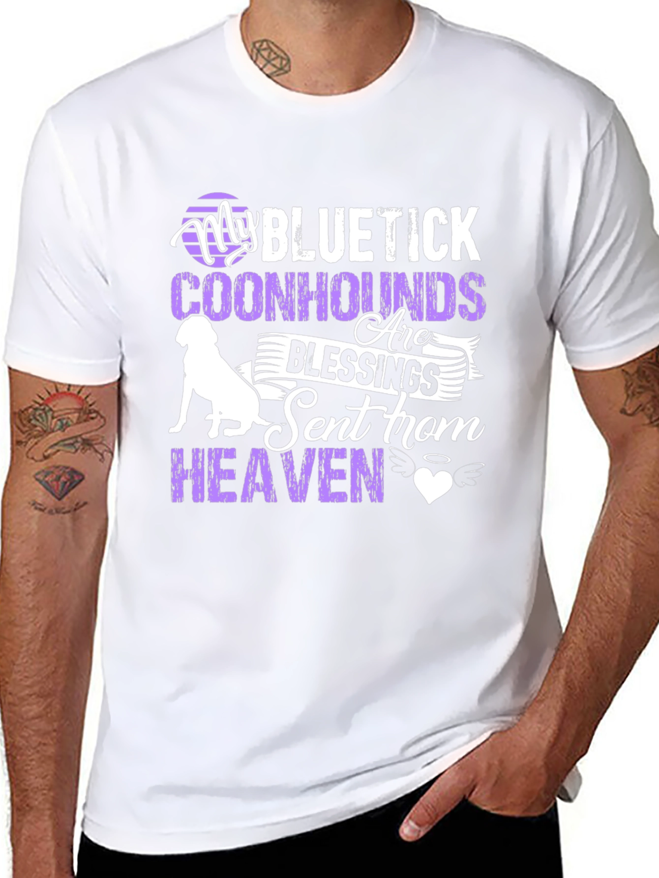 Bluetick Coonhound Blessing Graphic T-Shirt