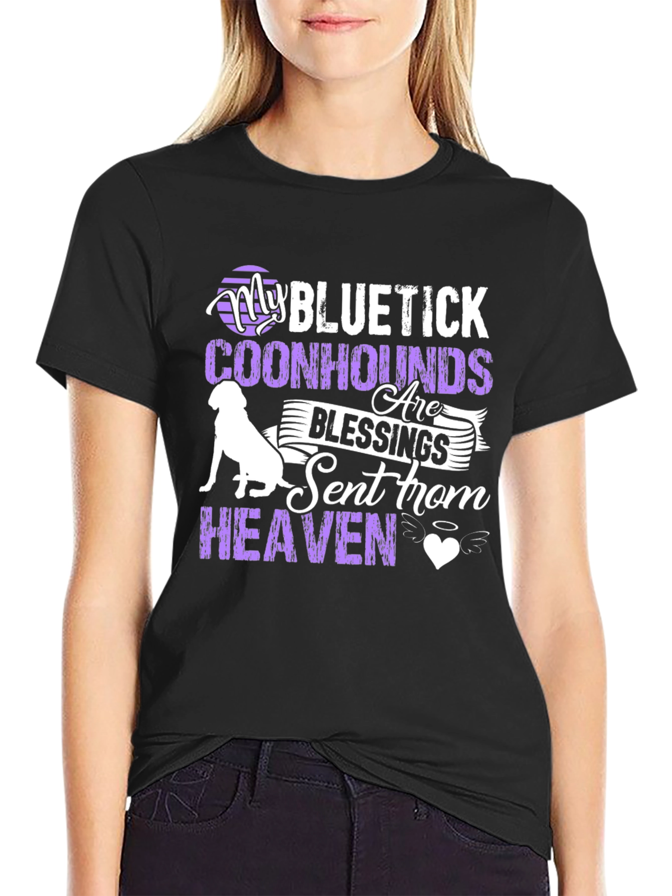 Bluetick Coonhound Blessing Graphic T-Shirt