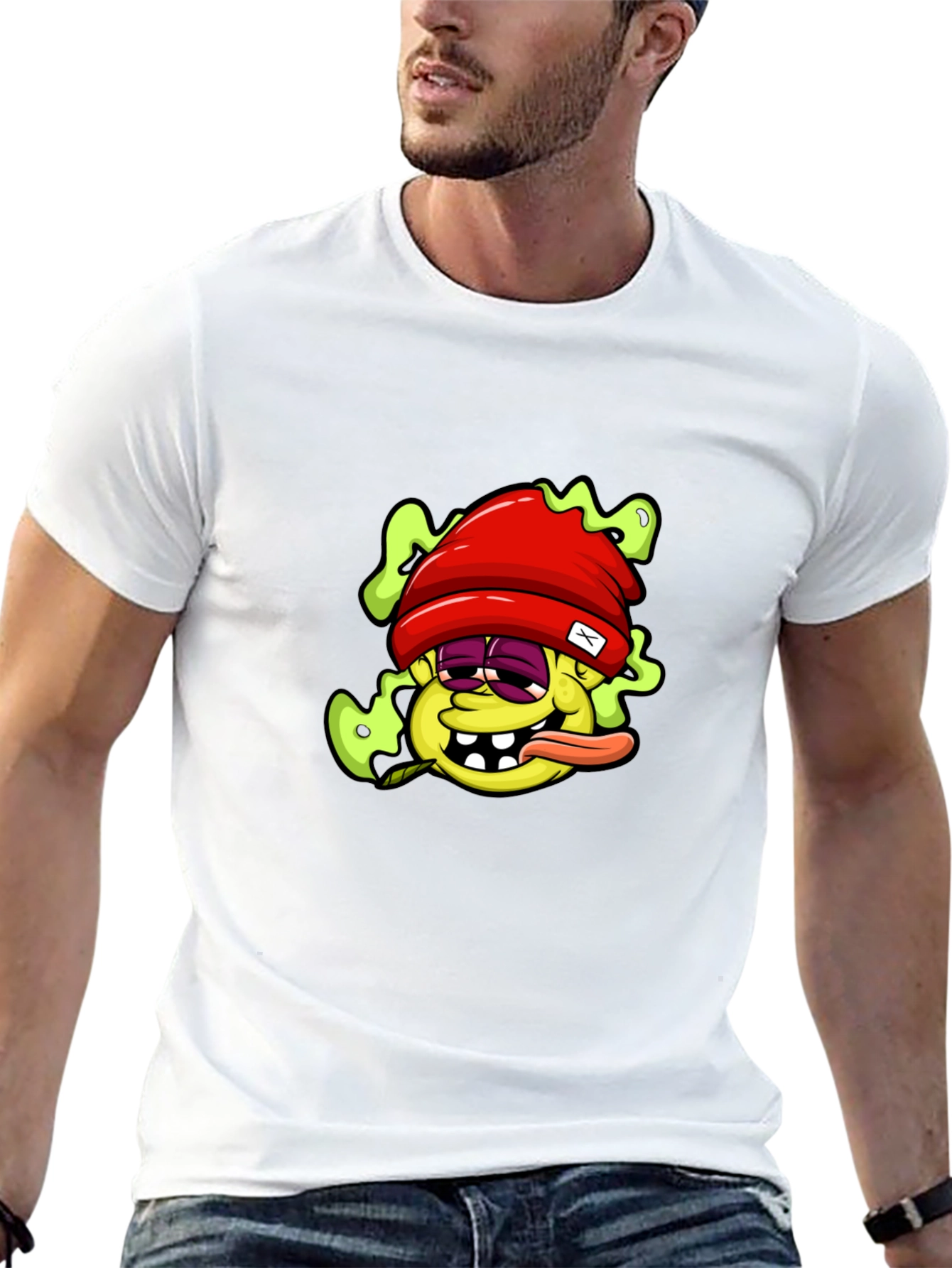 Cartoon Character Graphic Black T-Shirt