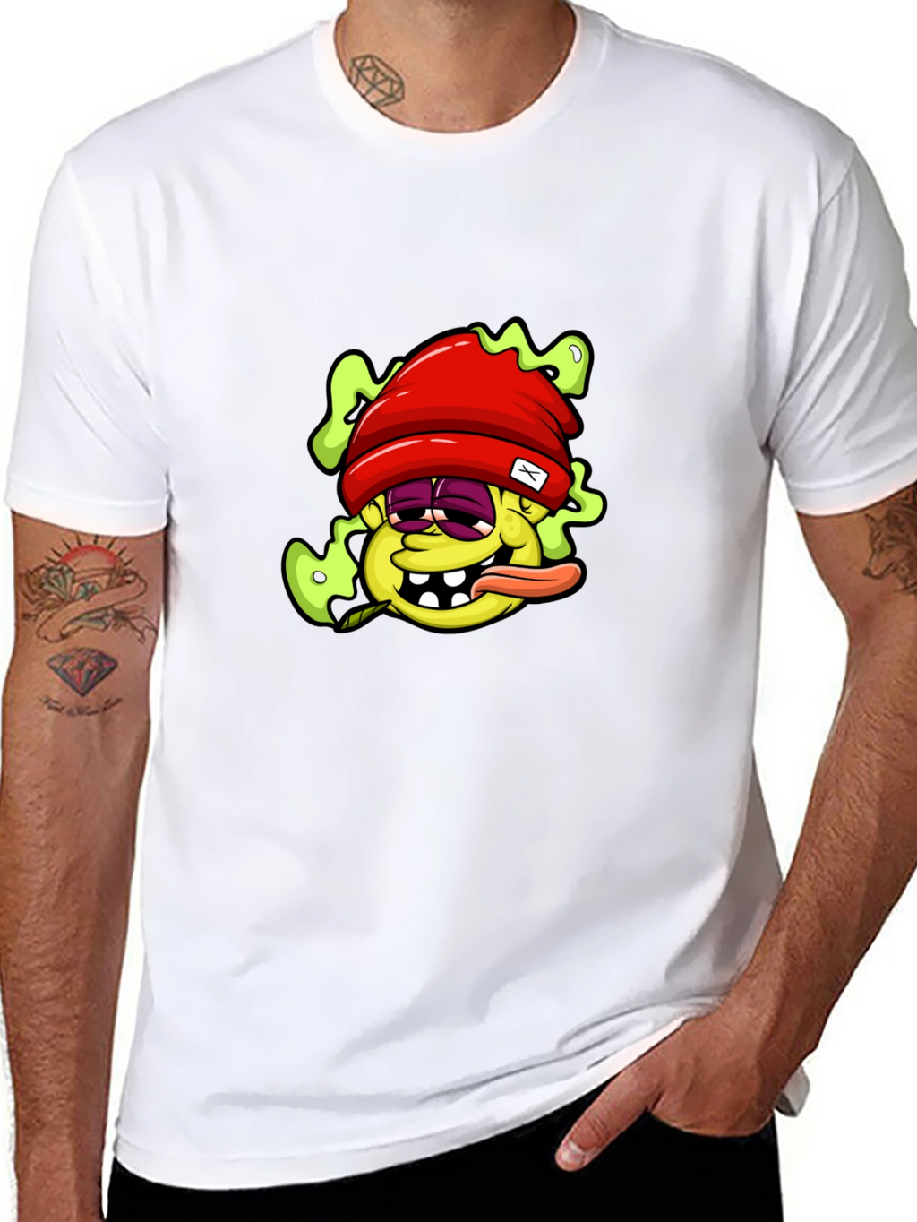 Cartoon Character Graphic Black T-Shirt