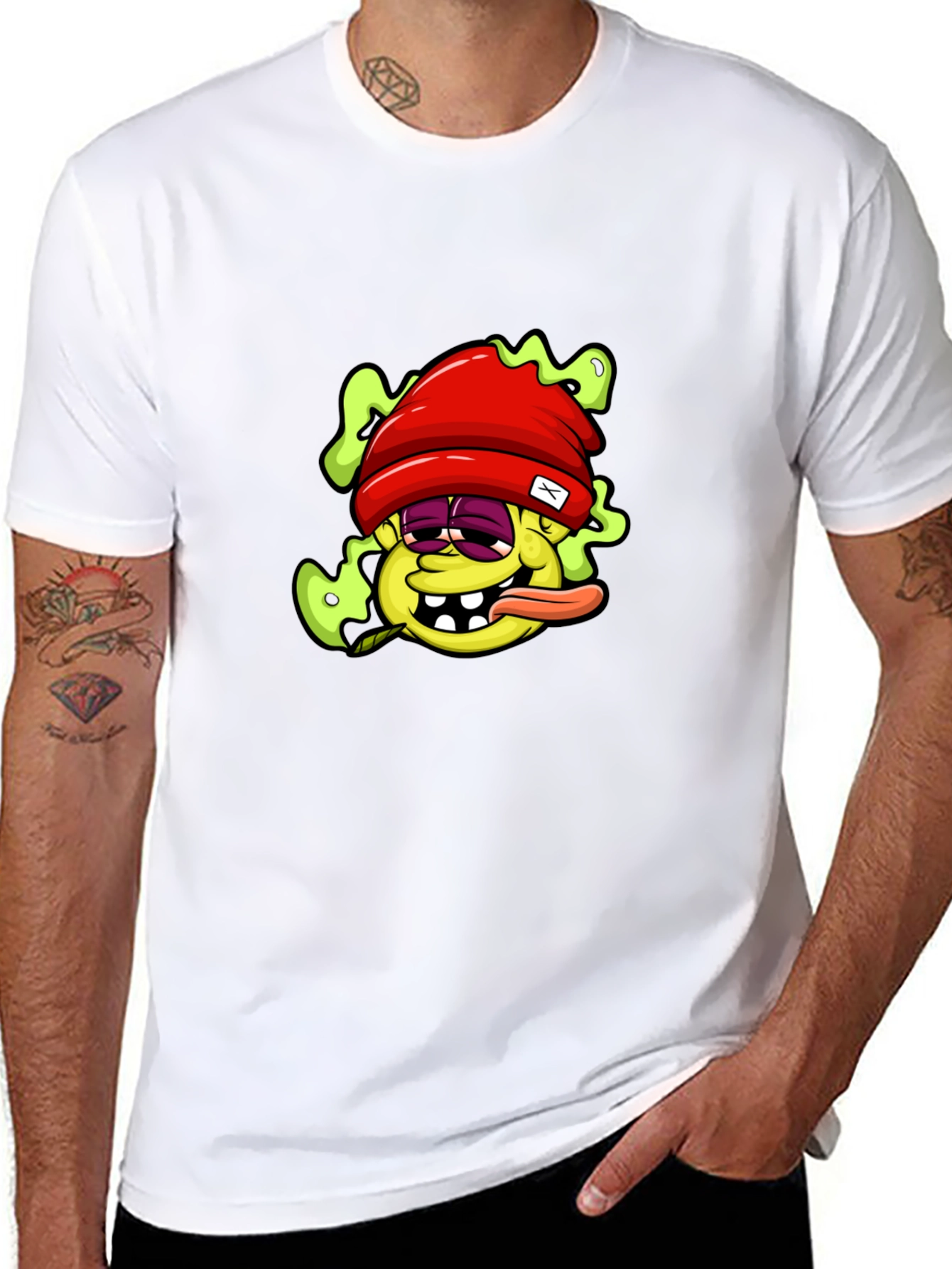 Cartoon Character Graphic Black T-Shirt