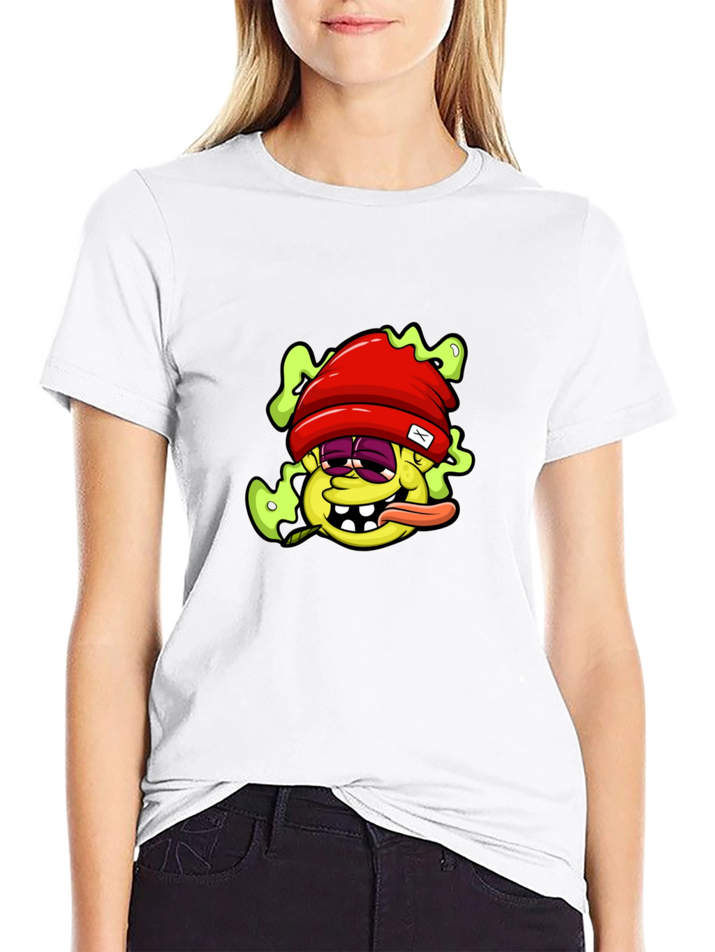 Cartoon Character Graphic Black T-Shirt