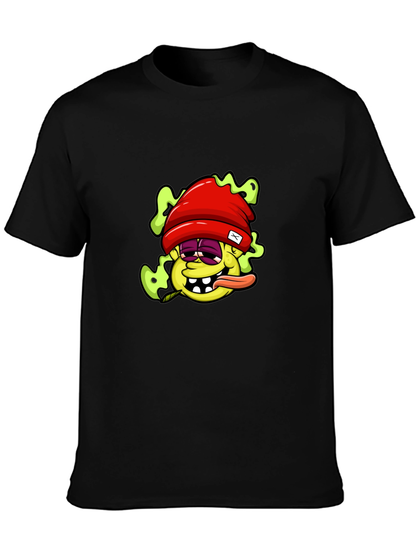 Cartoon Character Graphic Black T-Shirt