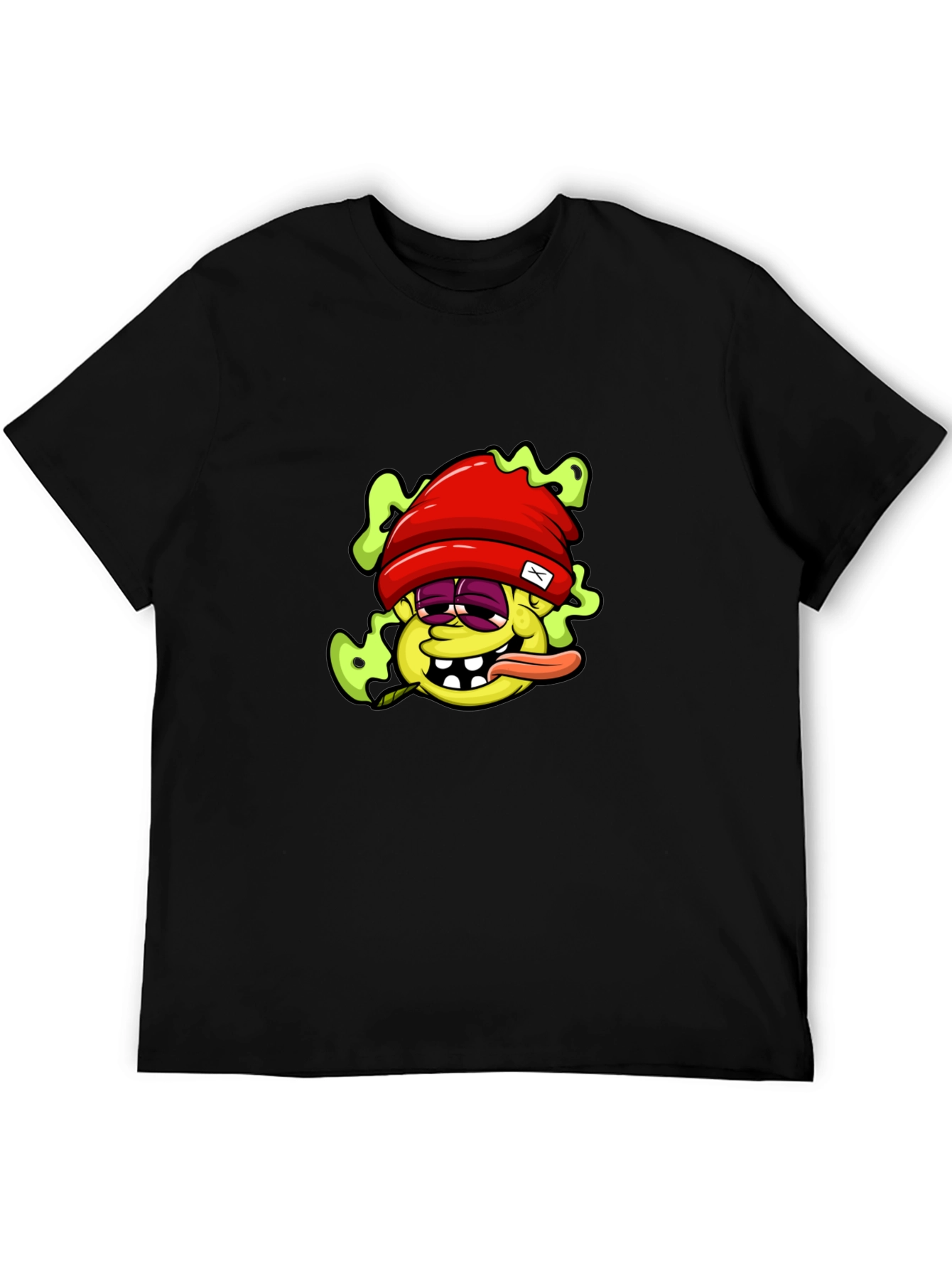 Cartoon Character Graphic Black T-Shirt