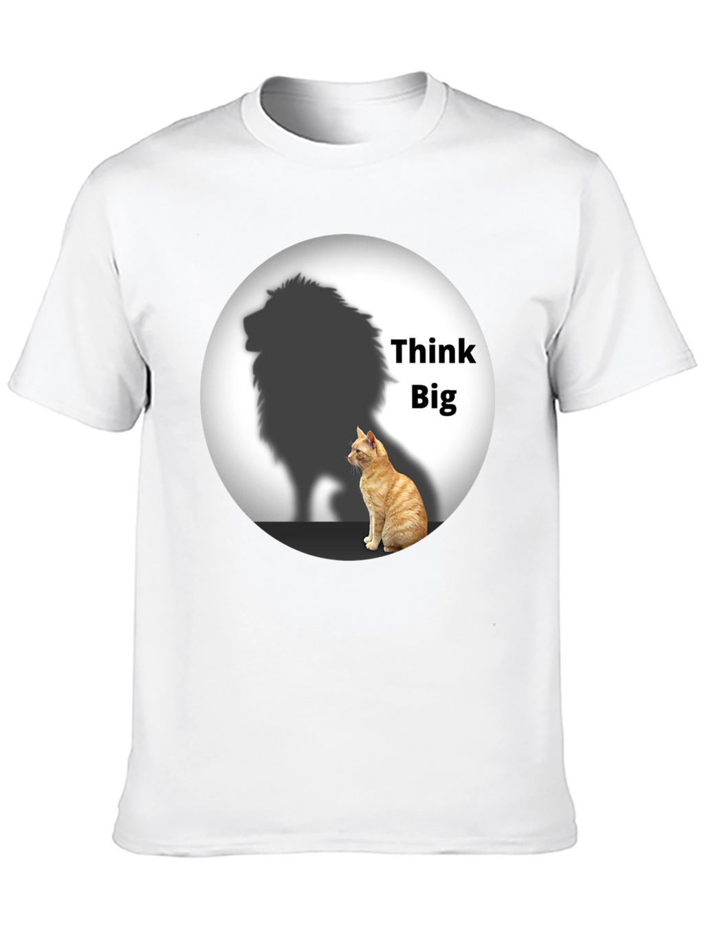 Think Big Cat Lion Shadow T-Shirt