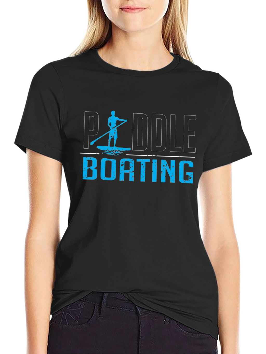 Paddle Boating T-Shirt - Black Graphic Tee