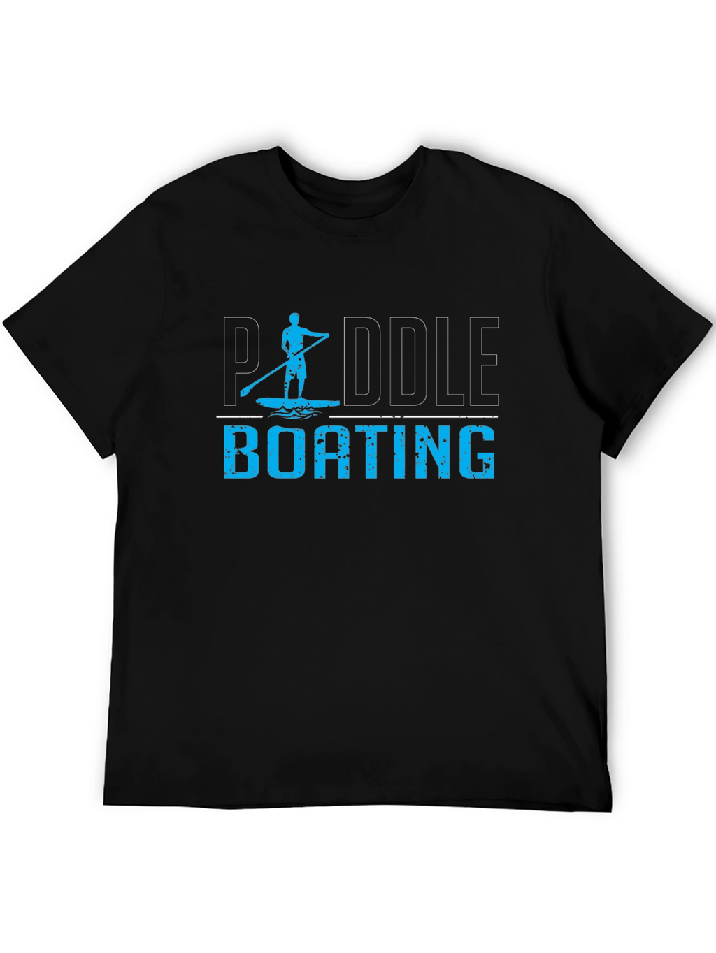 Paddle Boating T-Shirt - Black Graphic Tee