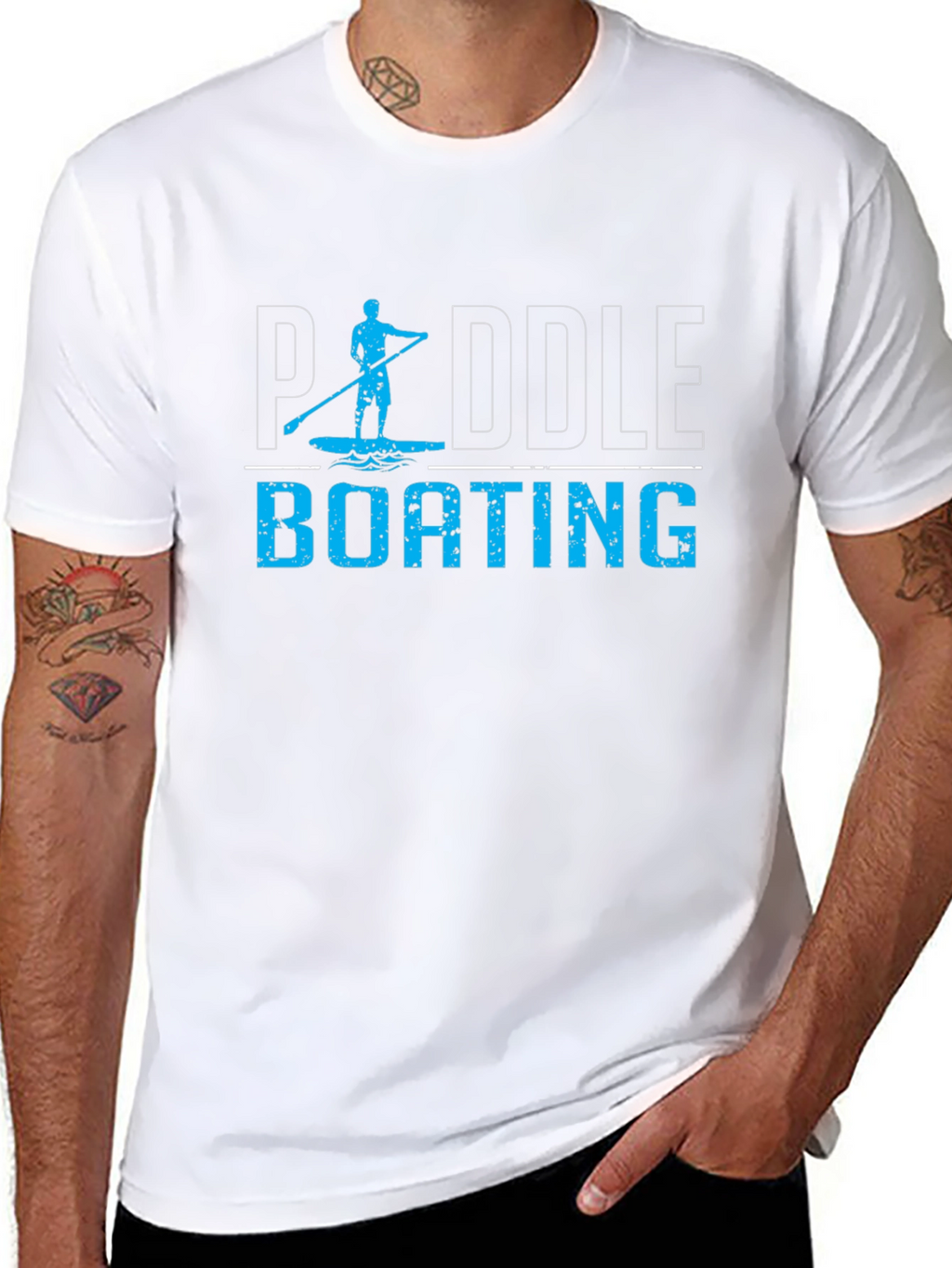 Paddle Boating T-Shirt - Black Graphic Tee