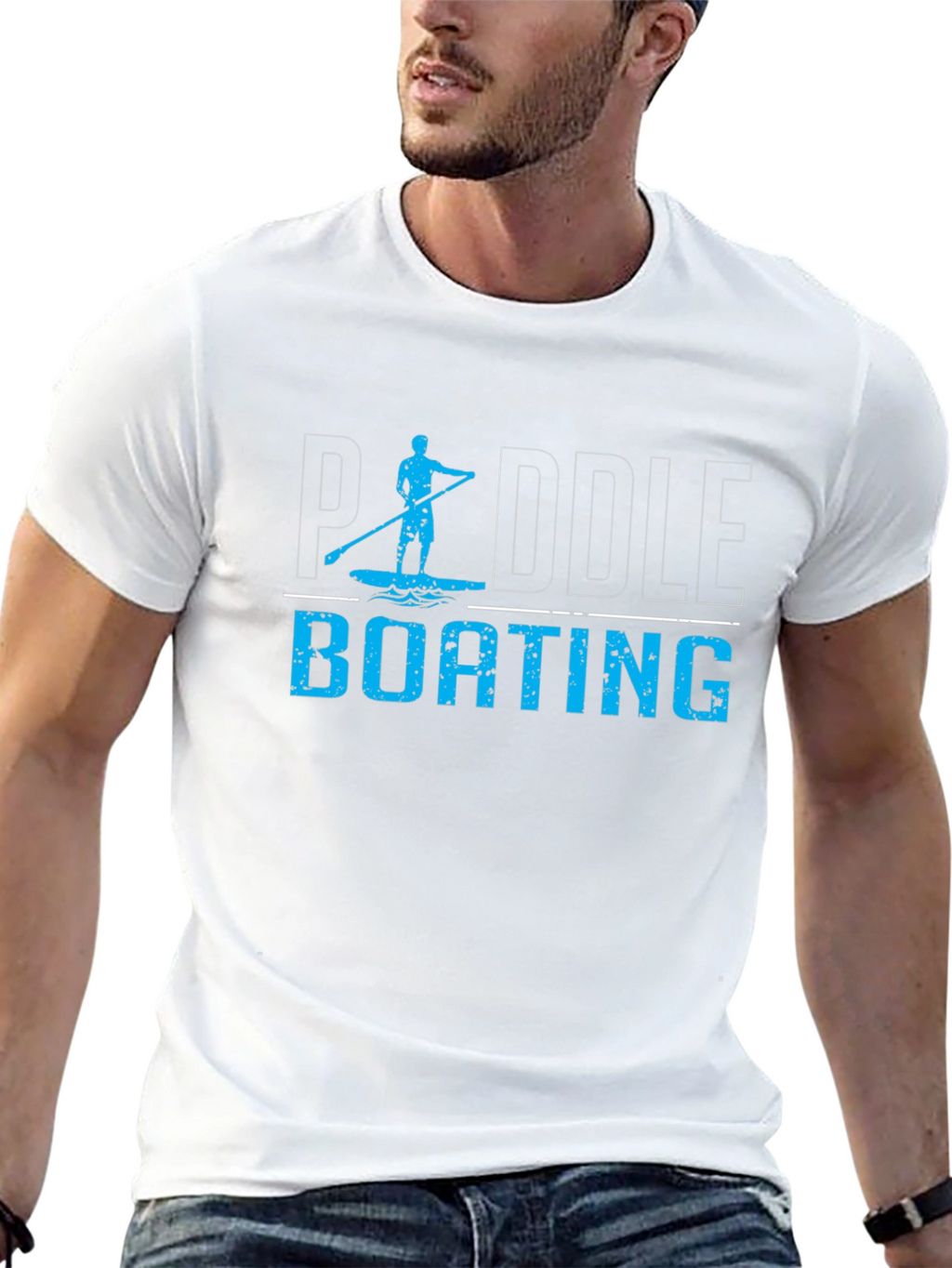 Paddle Boating T-Shirt - Black Graphic Tee