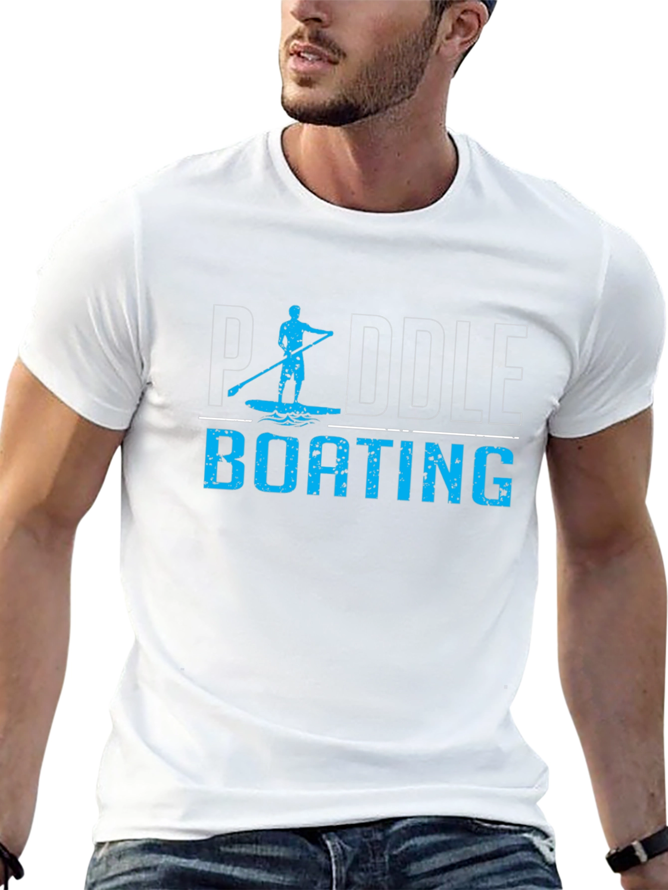 Paddle Boating T-Shirt - Black Graphic Tee