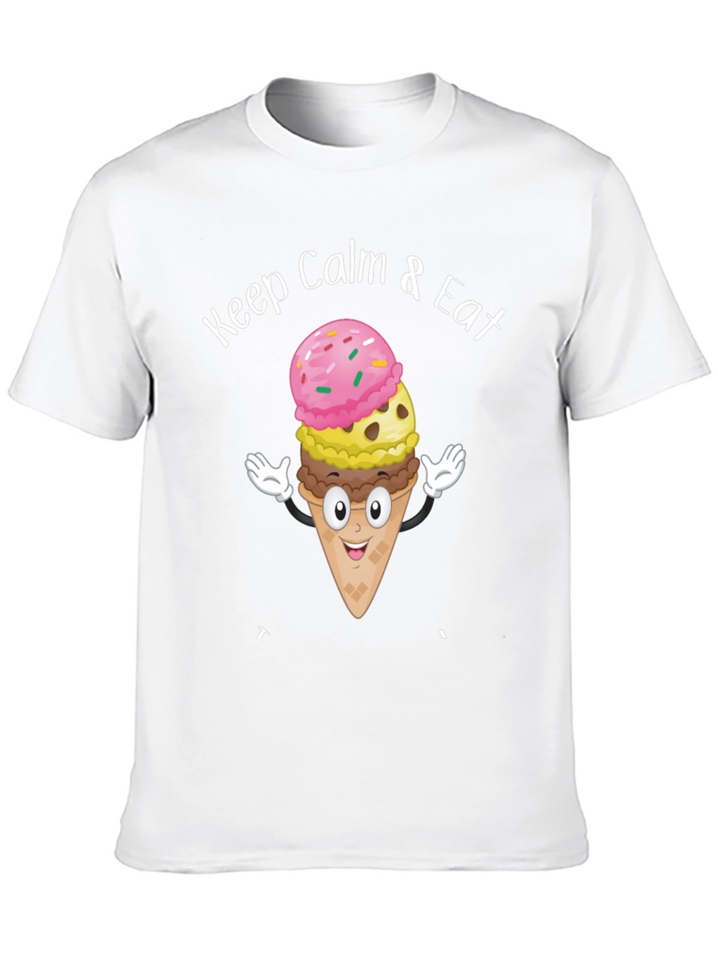 Keep Calm & Eat Ice Cream Graphic T-Shirt