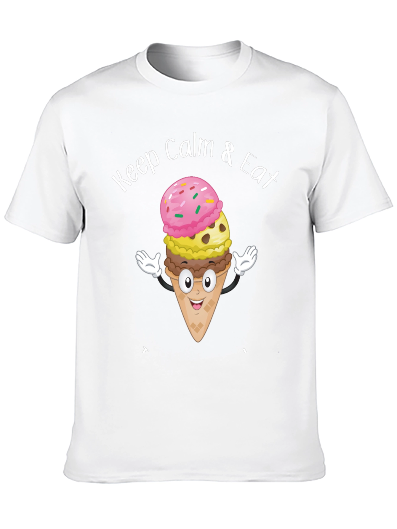 Keep Calm & Eat Ice Cream Graphic T-Shirt