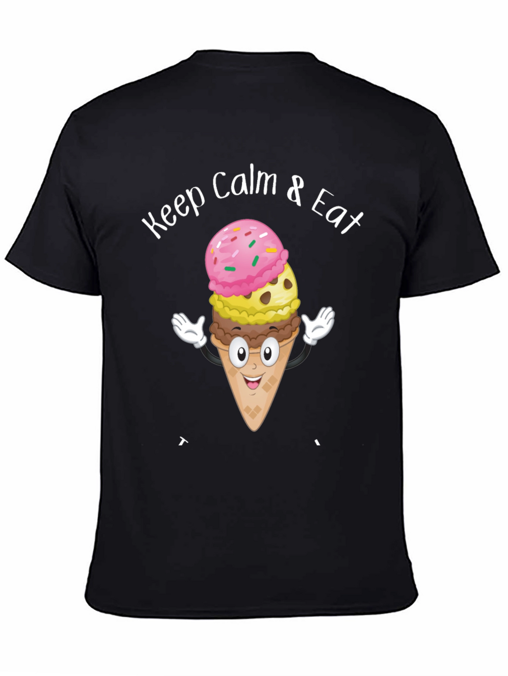 Keep Calm & Eat Ice Cream Graphic T-Shirt