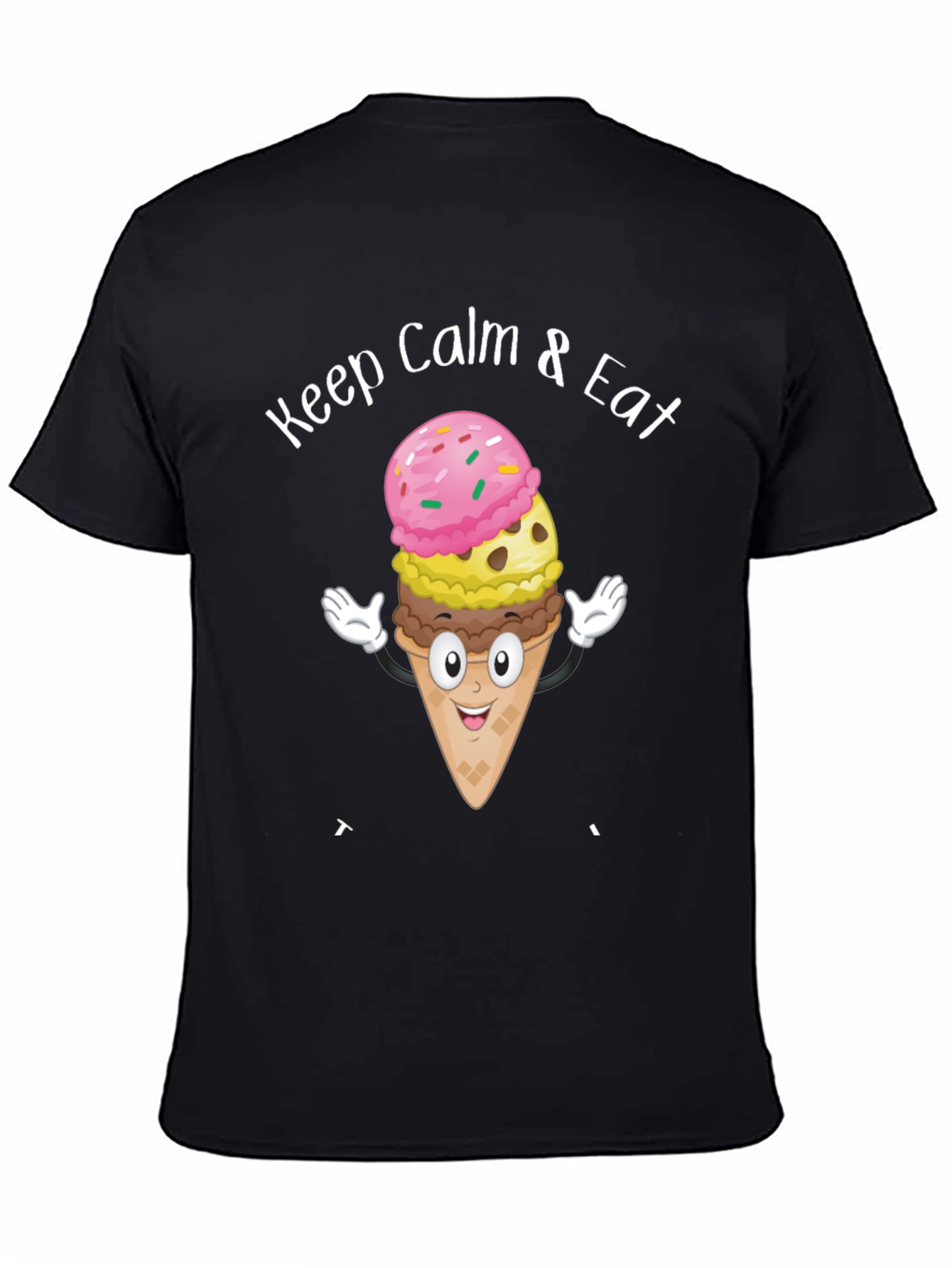 Keep Calm & Eat Ice Cream Graphic T-Shirt