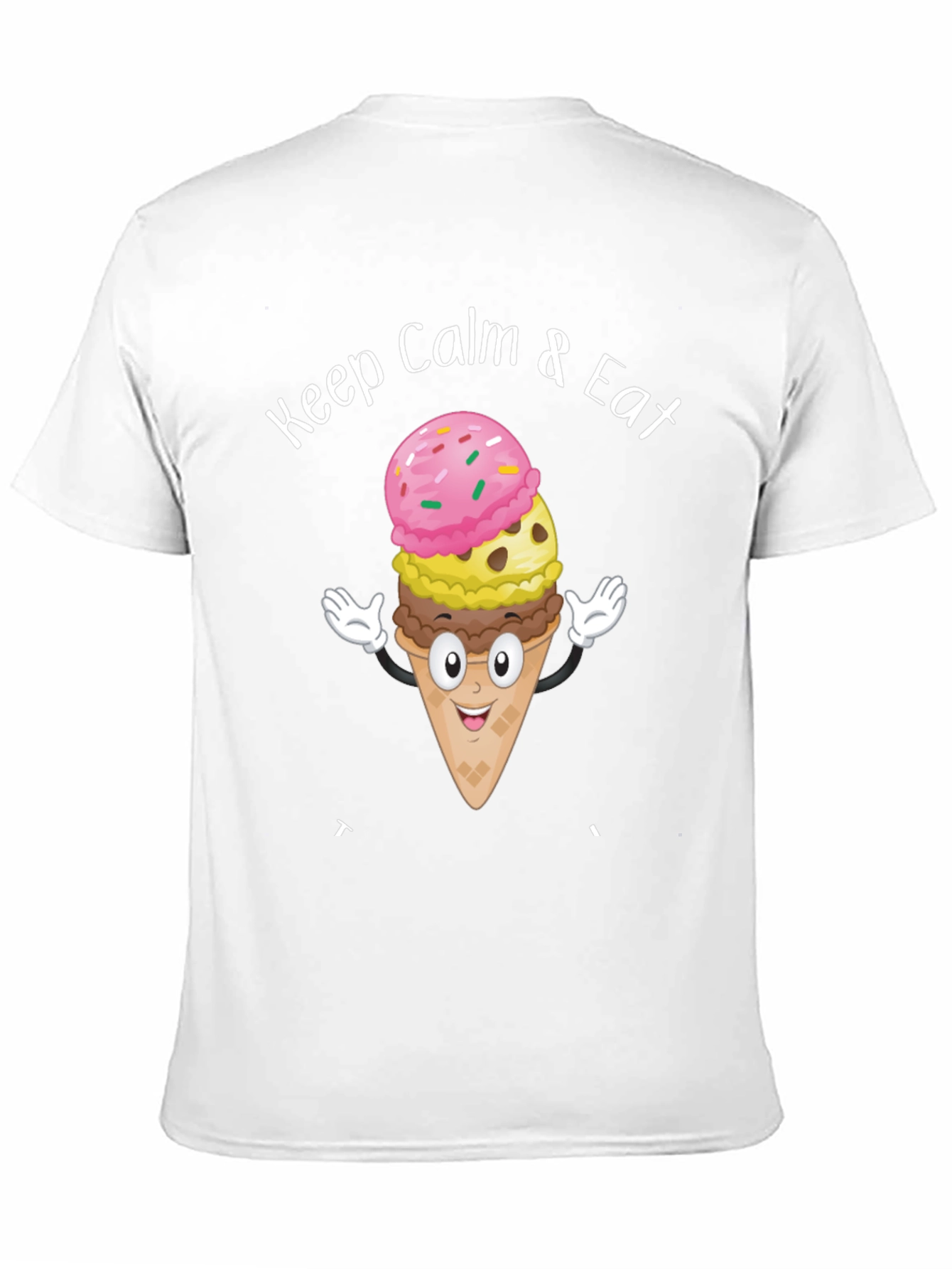 Keep Calm & Eat Ice Cream Graphic T-Shirt