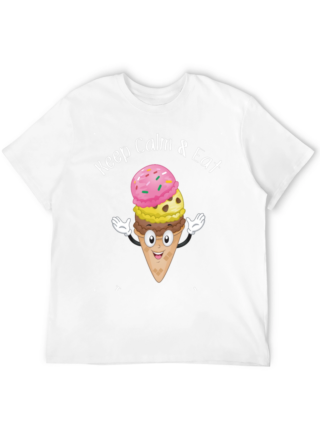 Keep Calm & Eat Ice Cream Graphic T-Shirt